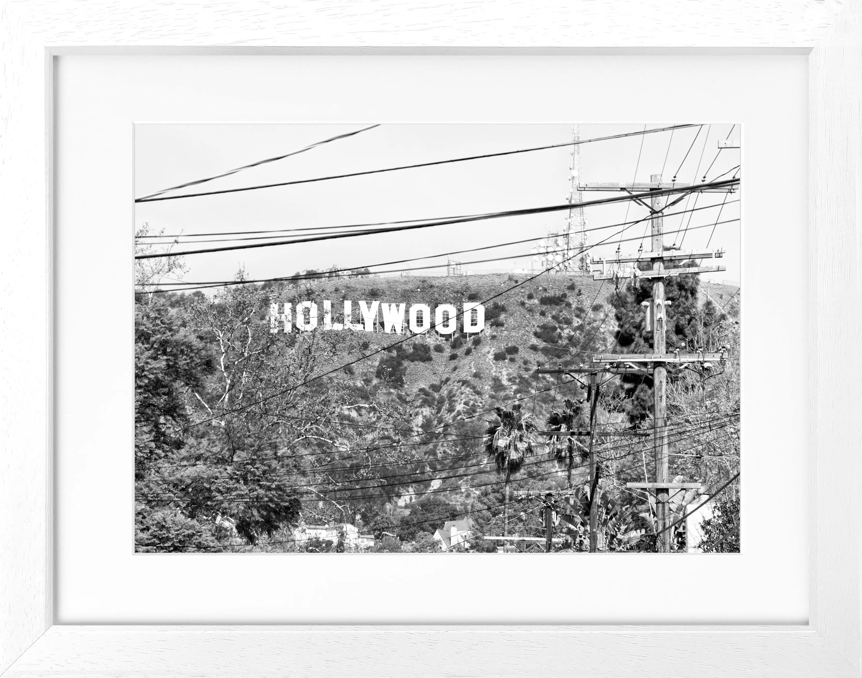 Poster mit Rahmen Kalifornien Hollywood ’Sign’ HW12