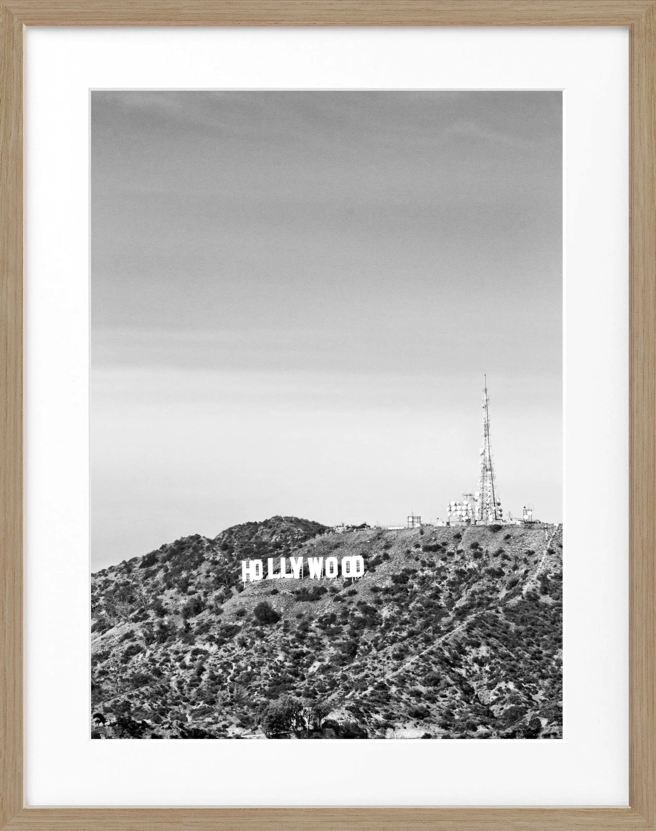 Poster mit Rahmen Kalifornien Hollywood Hills HW14