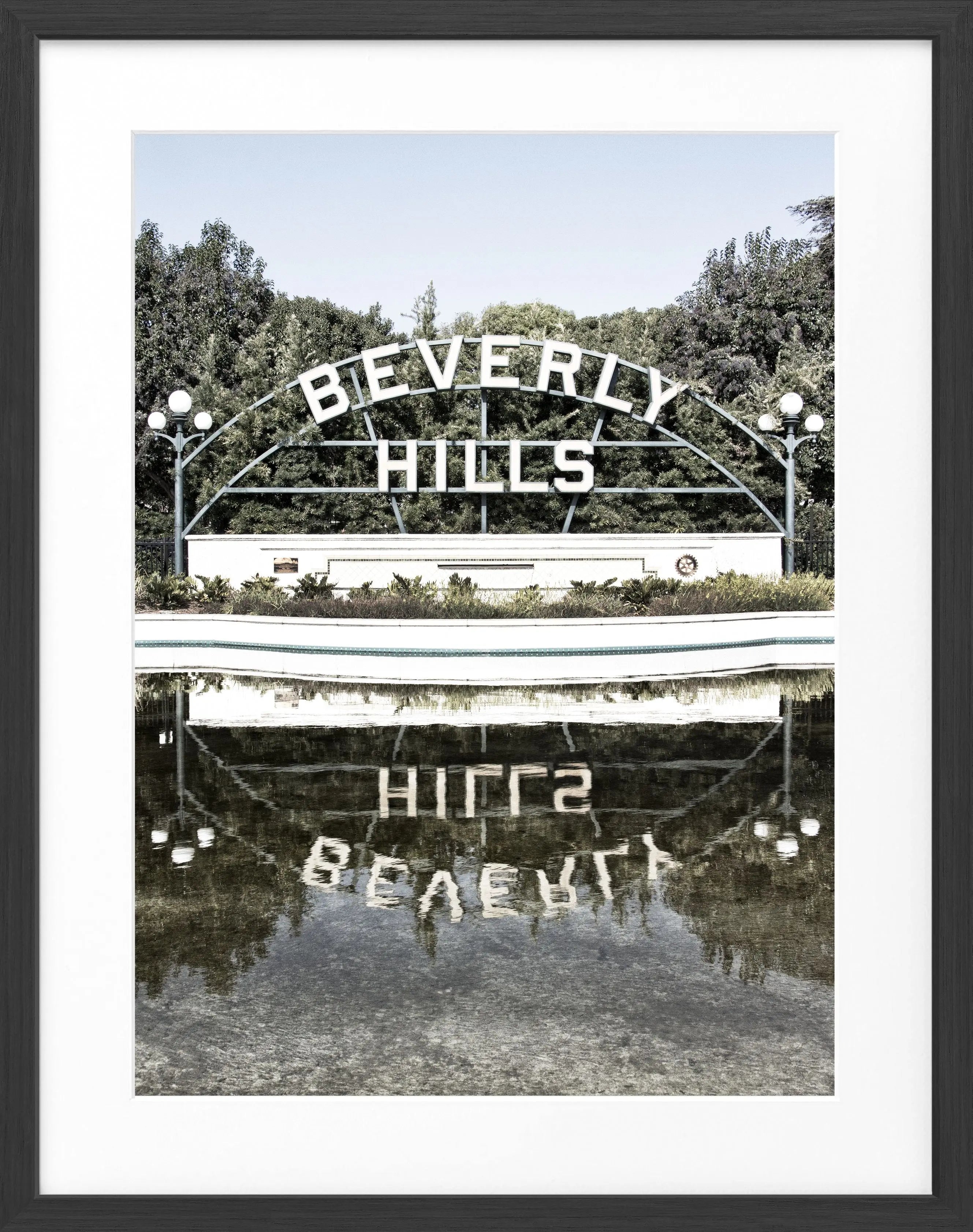 Poster mit Rahmen Kalifornien Beverly Hills Sign HW08