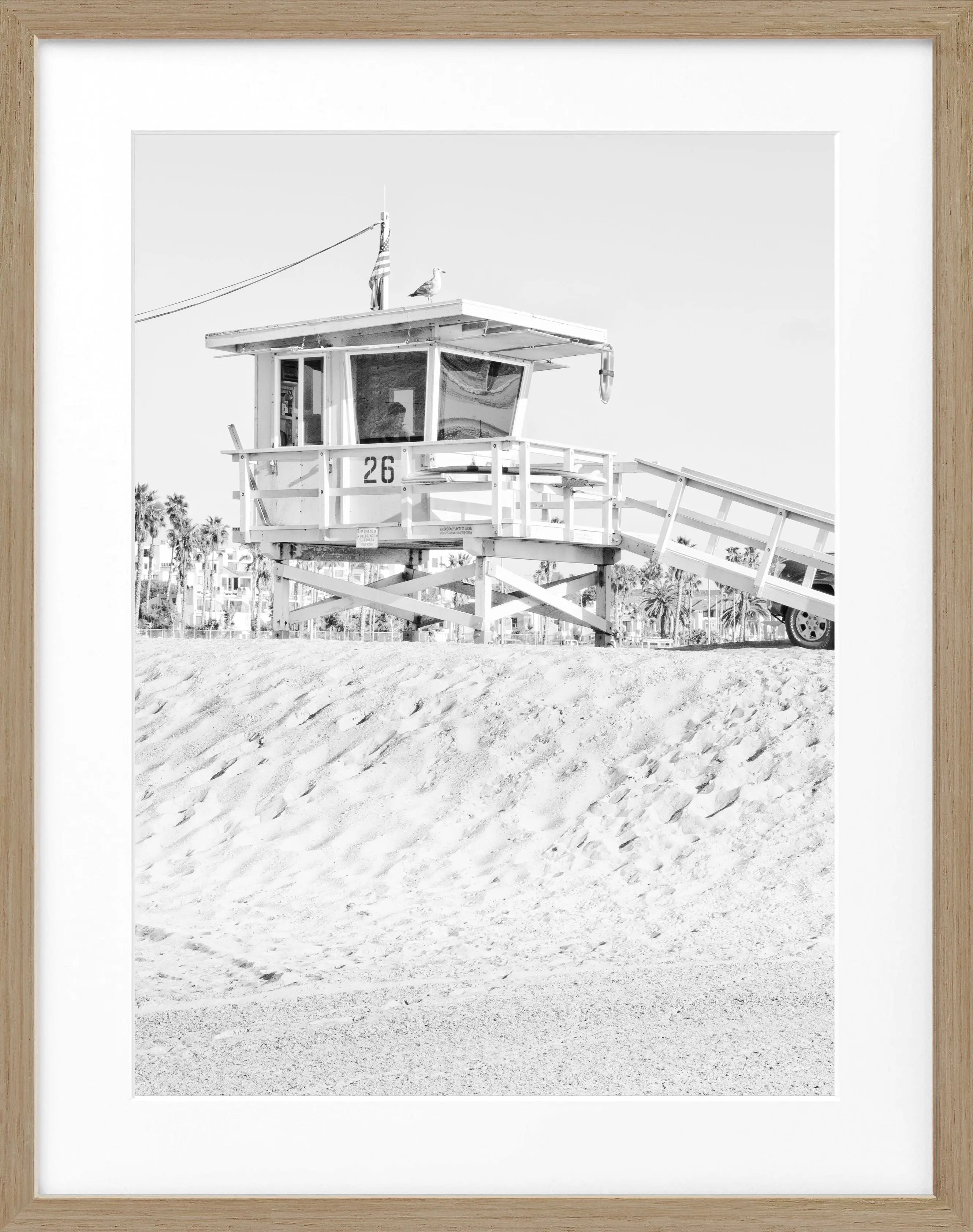 Poster mit Rahmen Kalifornien ’Lifeguard’ K127 - Wandbilder