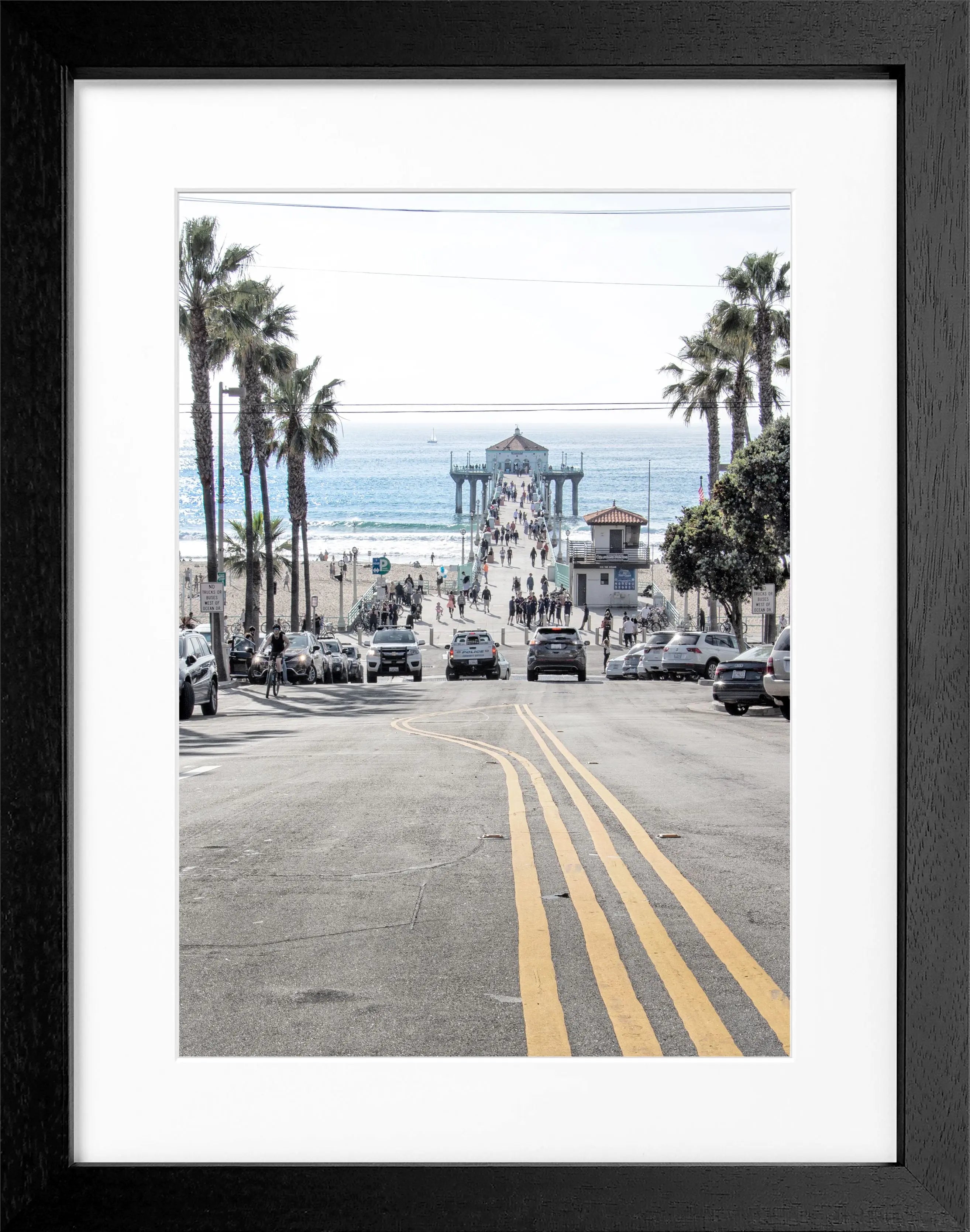Poster mit Rahmen Kalifornien Manhattan Beach K194