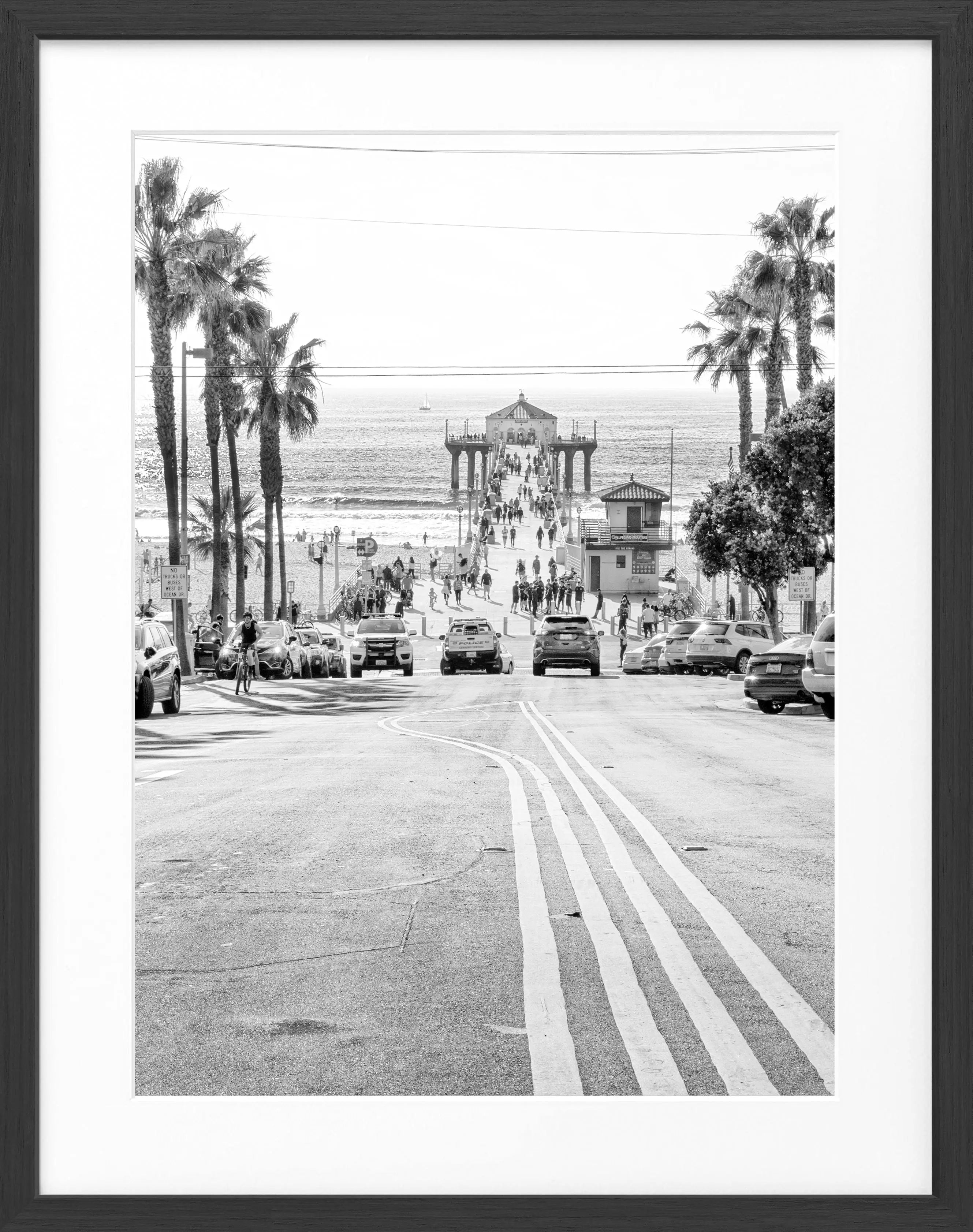 Poster mit Rahmen Kalifornien Manhattan Beach K194