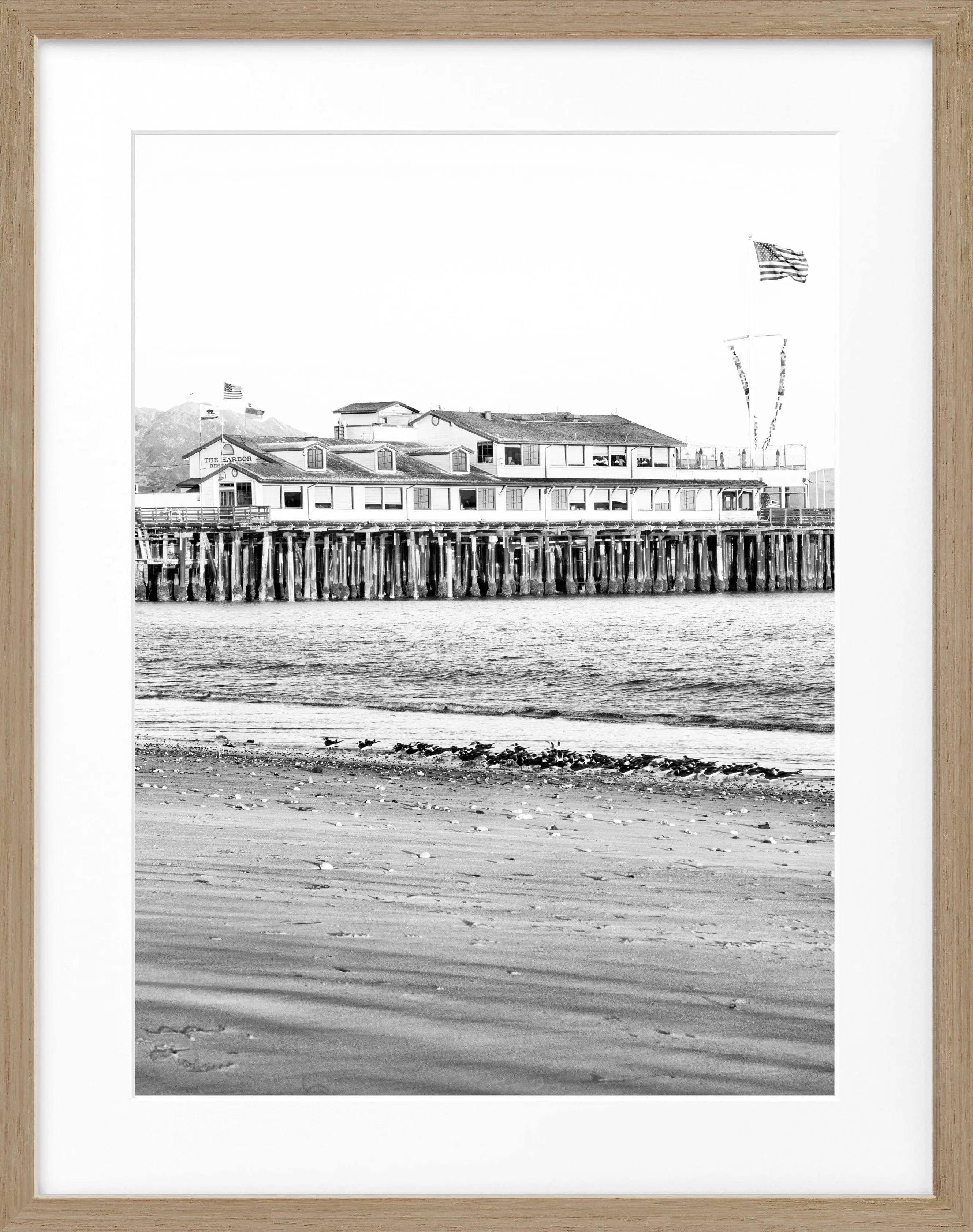 Poster mit Rahmen Kalifornien Santa Barbara ’Pier’ K19