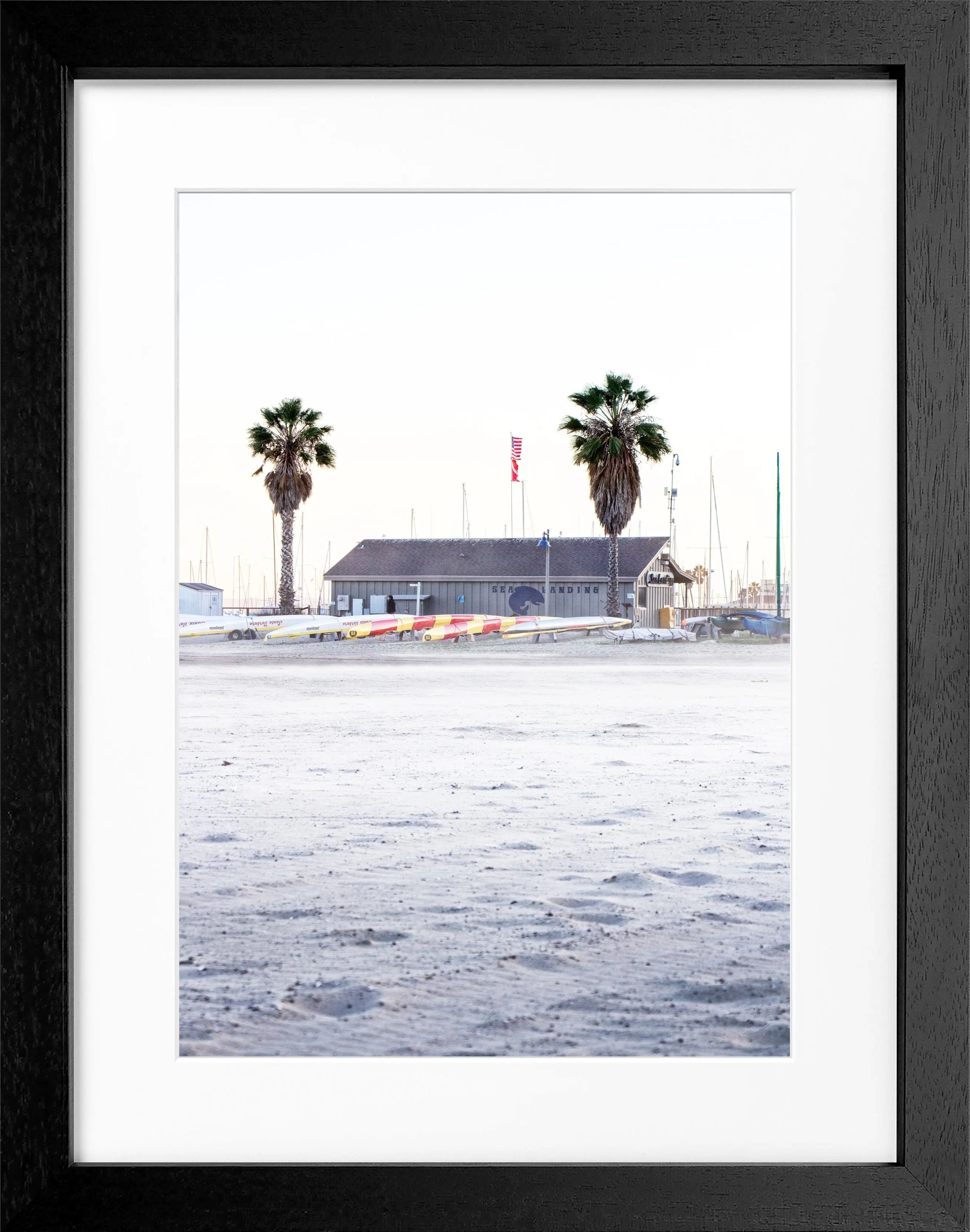 Poster mit Rahmen Kalifornien Santa Barbara ’Beach’ K23