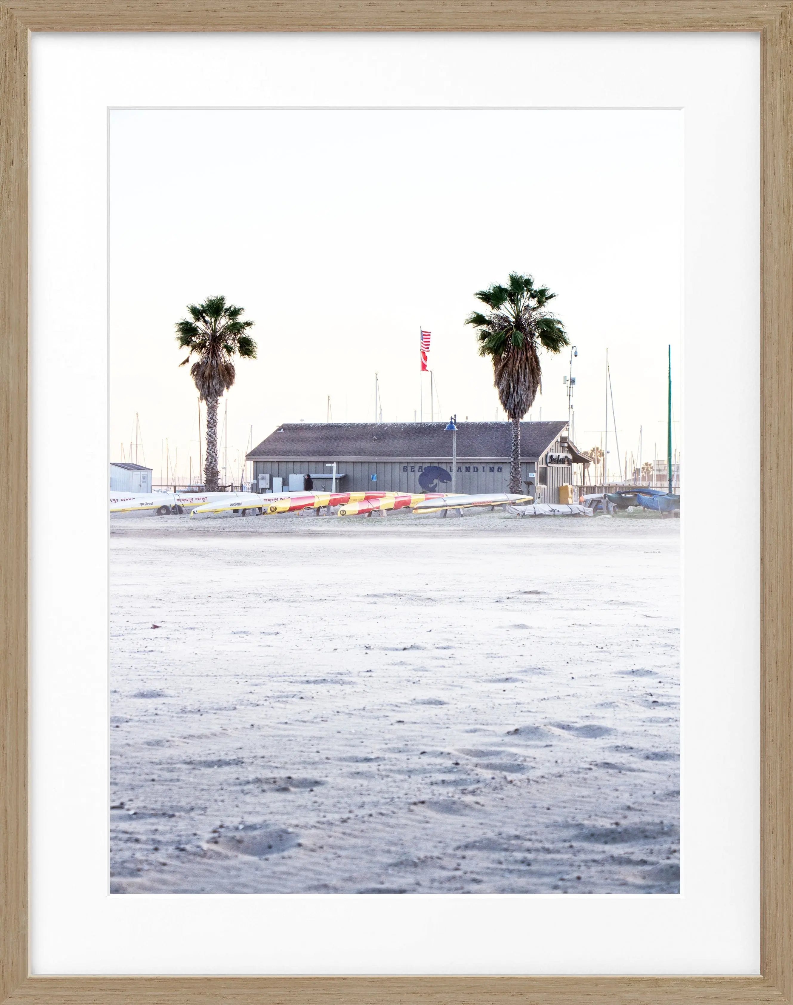 Poster mit Rahmen Kalifornien Santa Barbara ’Beach’ K23