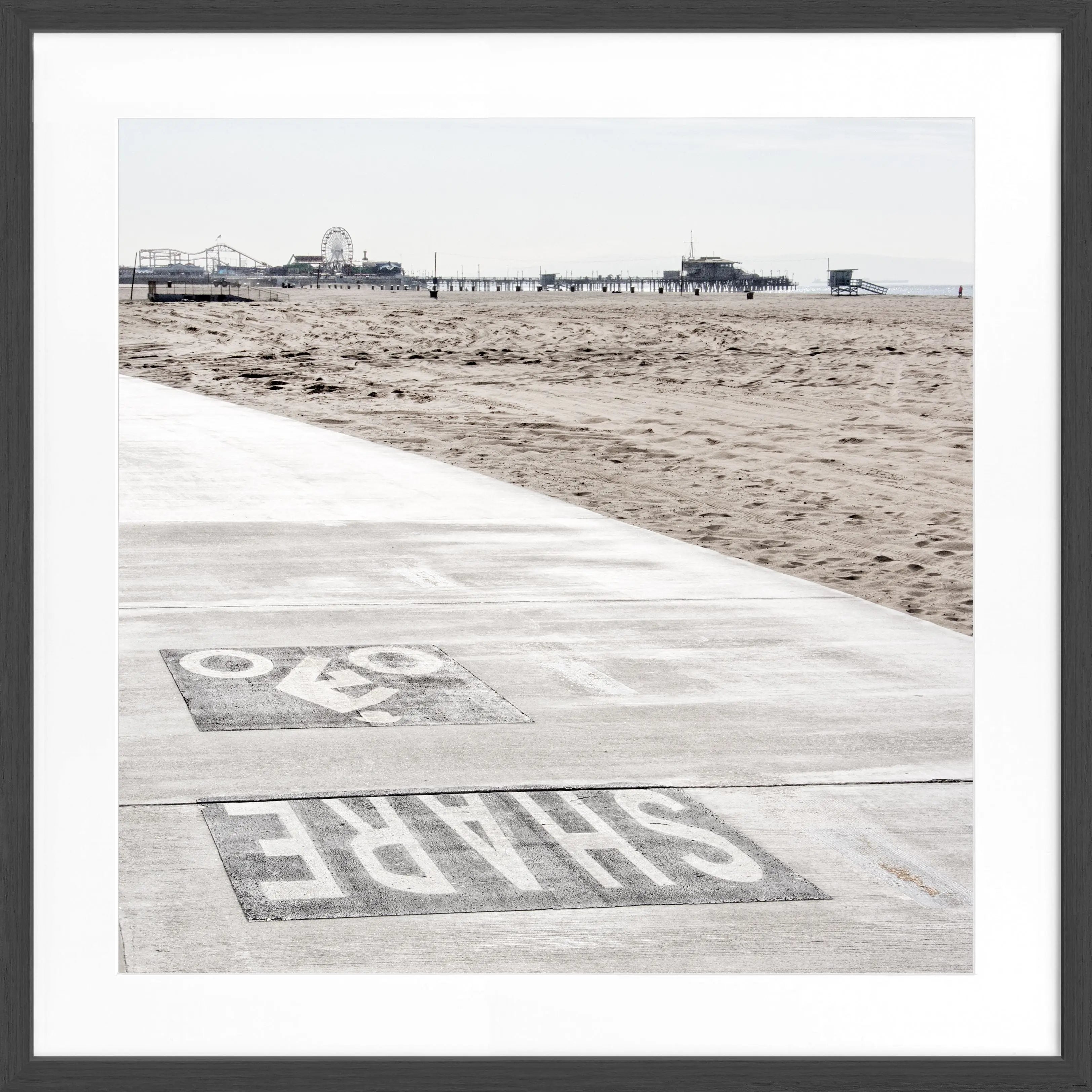 Poster mit Rahmen Kalifornien Santa Monica ’Beach’ K98Q