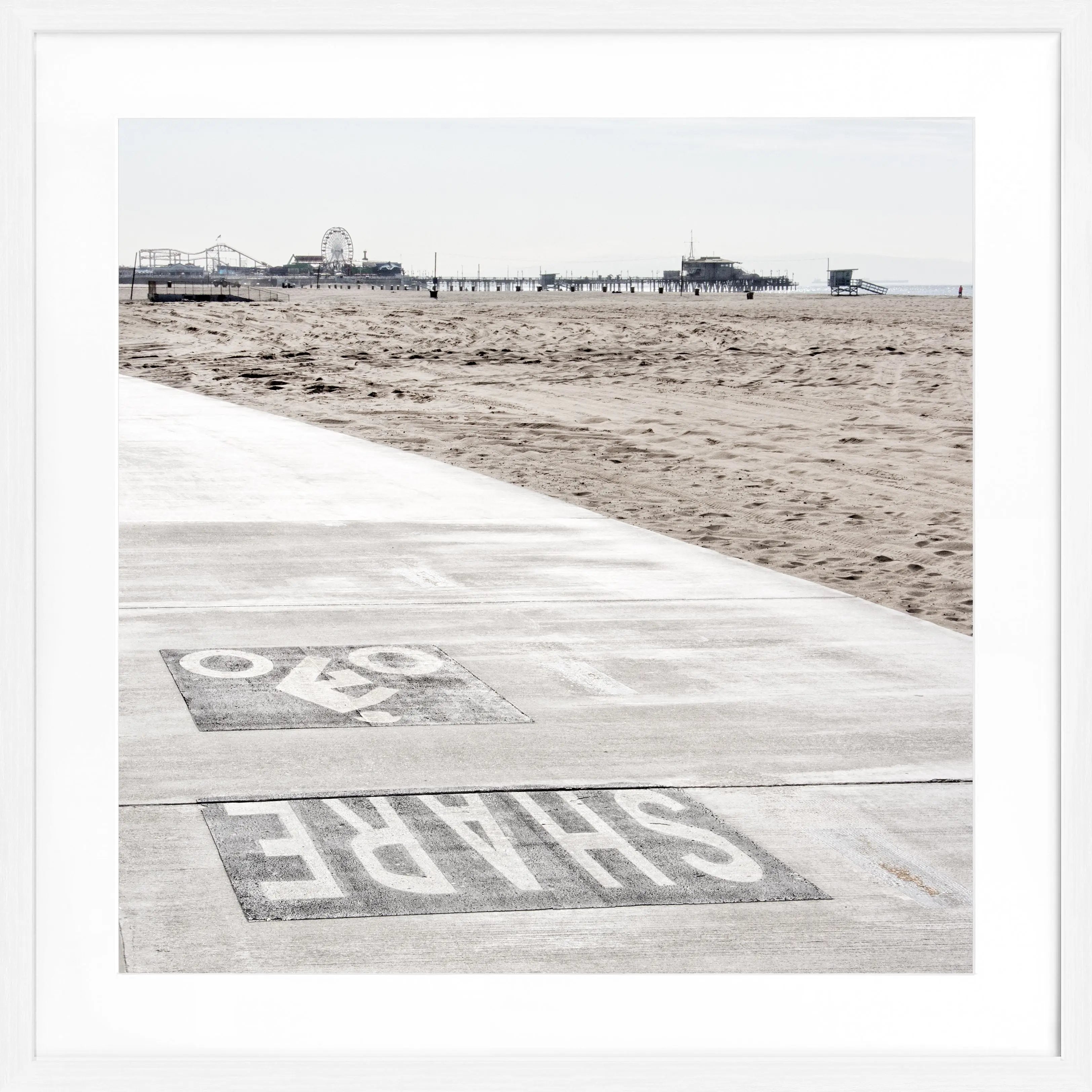 Poster mit Rahmen Kalifornien Santa Monica ’Beach’ K98Q