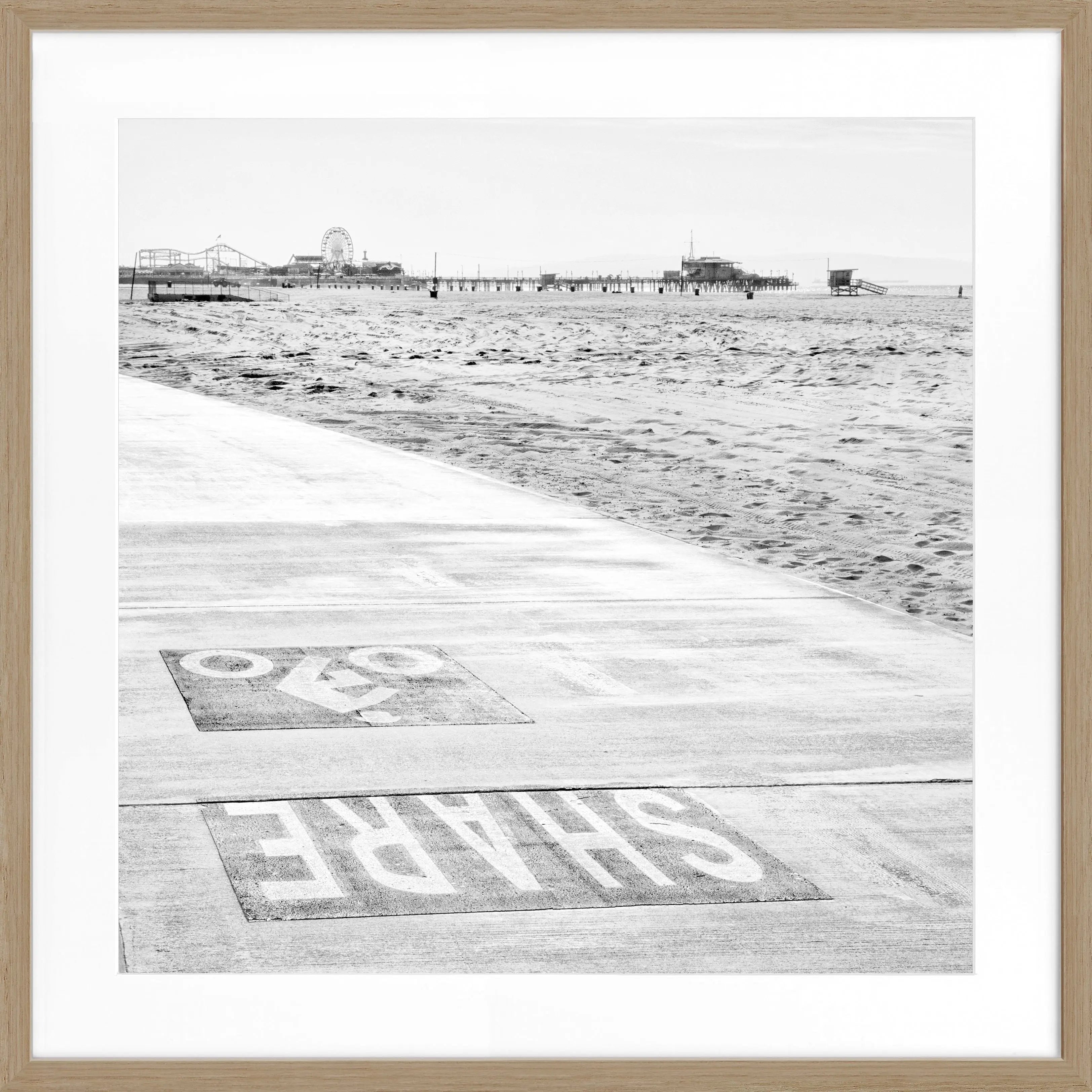 Poster mit Rahmen Kalifornien Santa Monica ’Beach’ K98Q