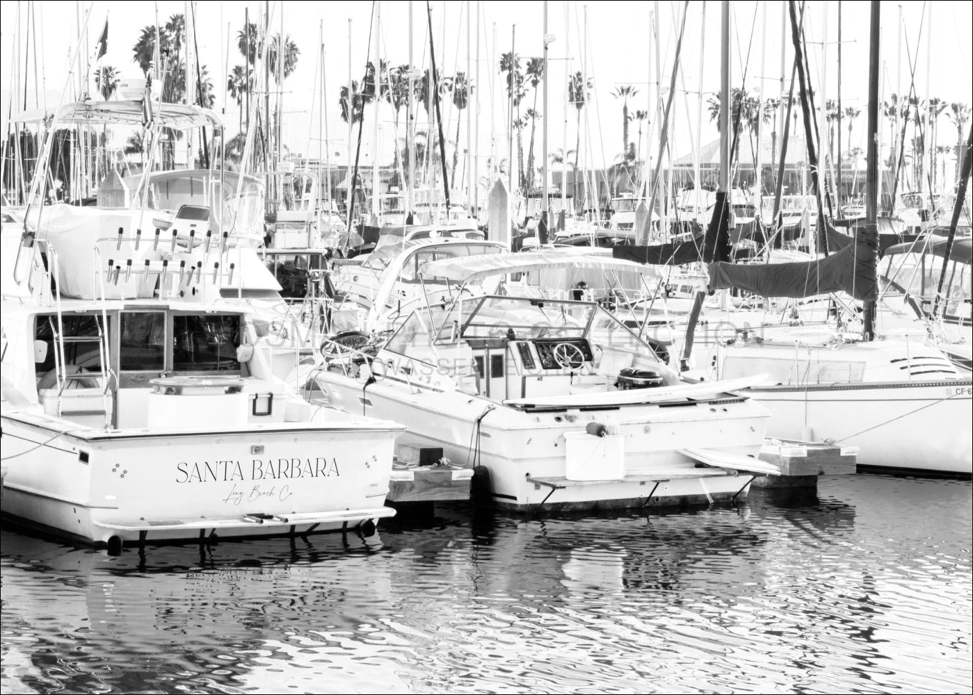 Póster/Impresión California Santa Bárbara 'Barco' K175