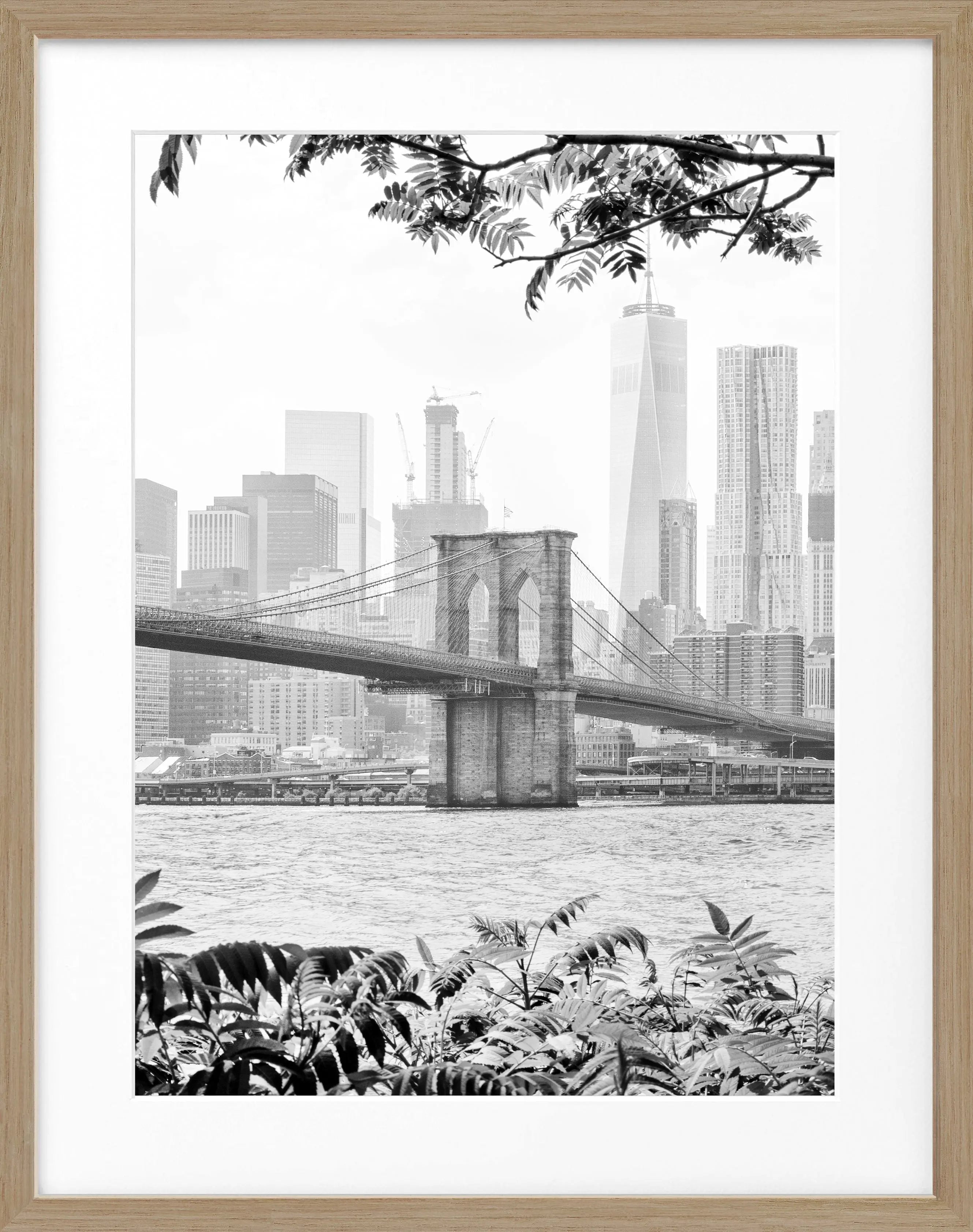 Poster mit Rahmen New York ’Brooklyn Bridge’ NY110