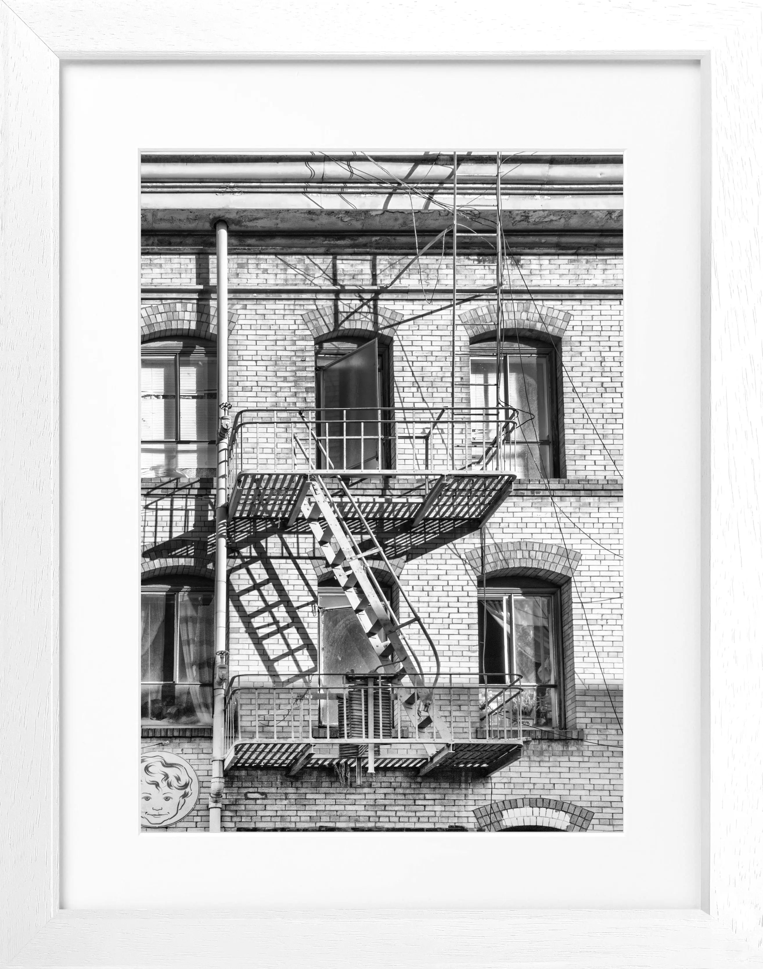 Poster mit Rahmen ’Feuertreppen’ San Francisco SF38