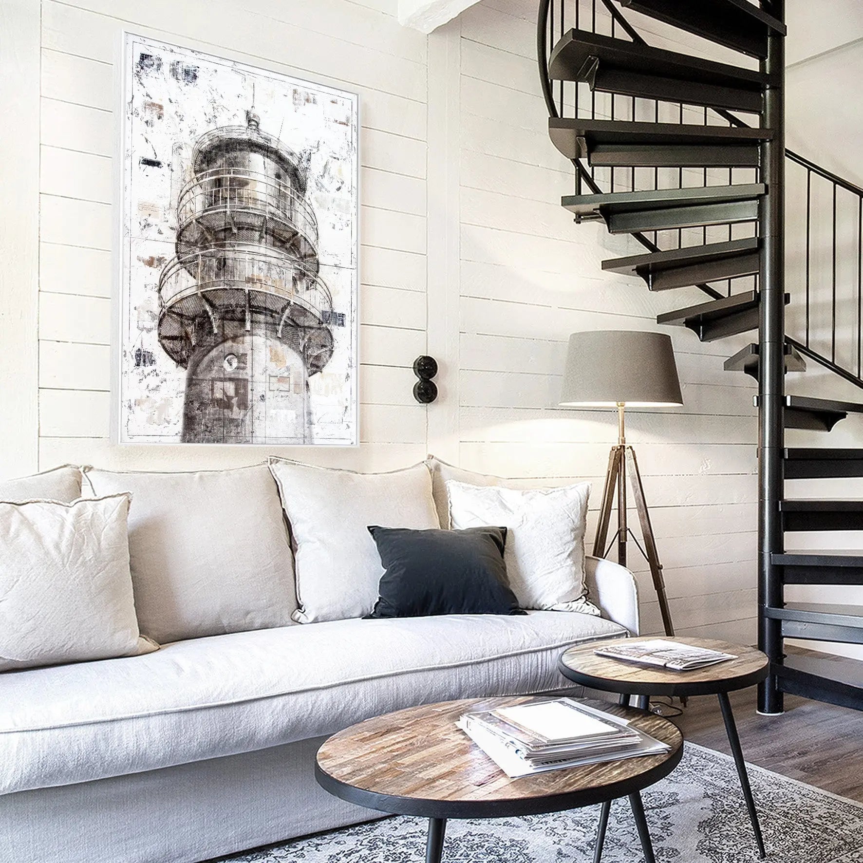 Wandbild GM22 Sylt Leuchtturm Hörnum - Druck auf Leinwand