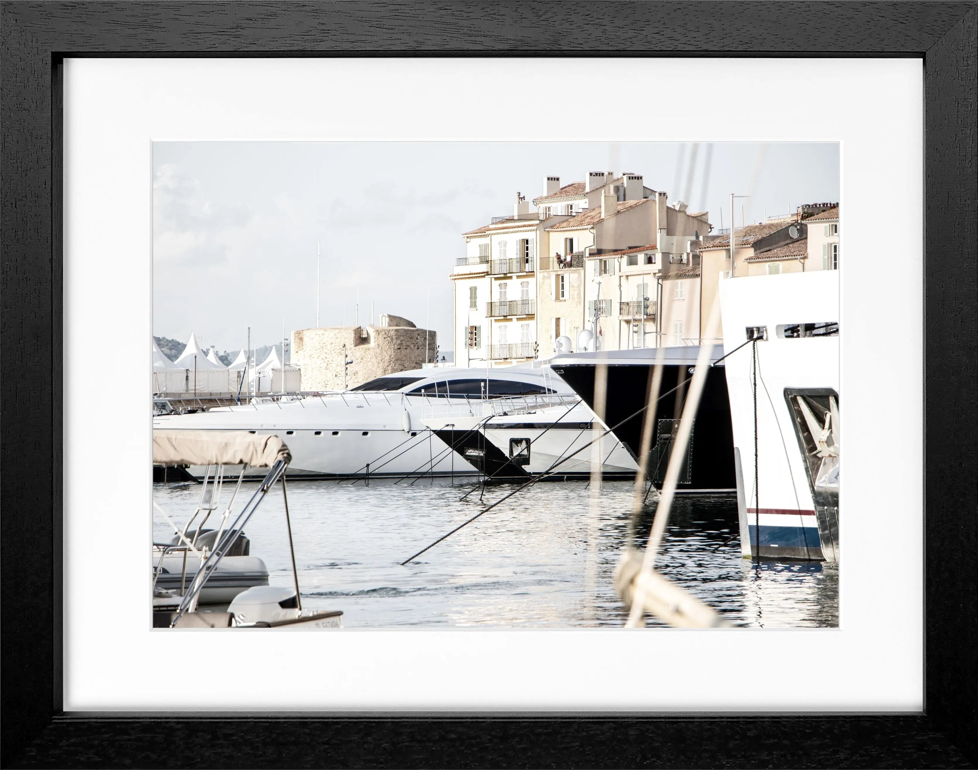 Poster mit Rahmen ’Hafen’ Saint Tropez ST01 - Wandbilder