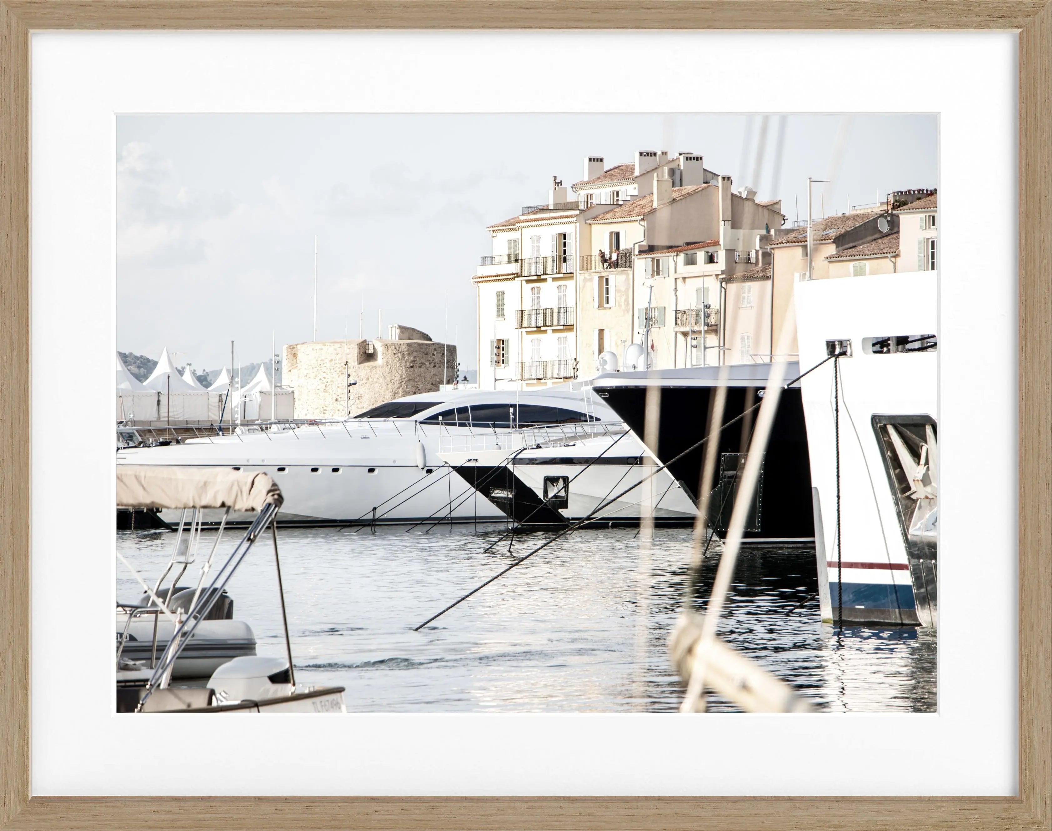 Poster mit Rahmen ’Hafen’ Saint Tropez ST01 - Wandbilder