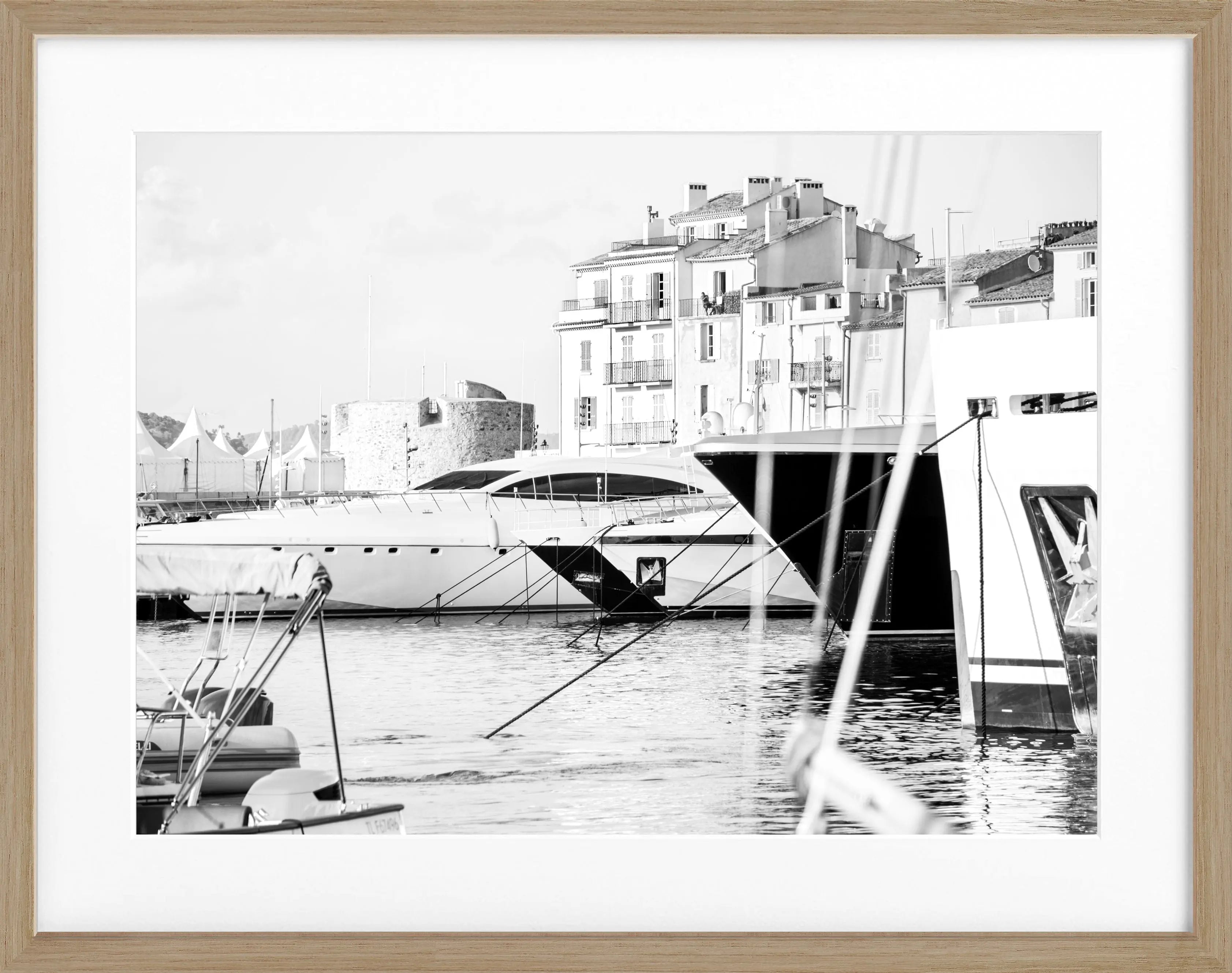 Poster mit Rahmen ’Hafen’ Saint Tropez ST01 - Wandbilder
