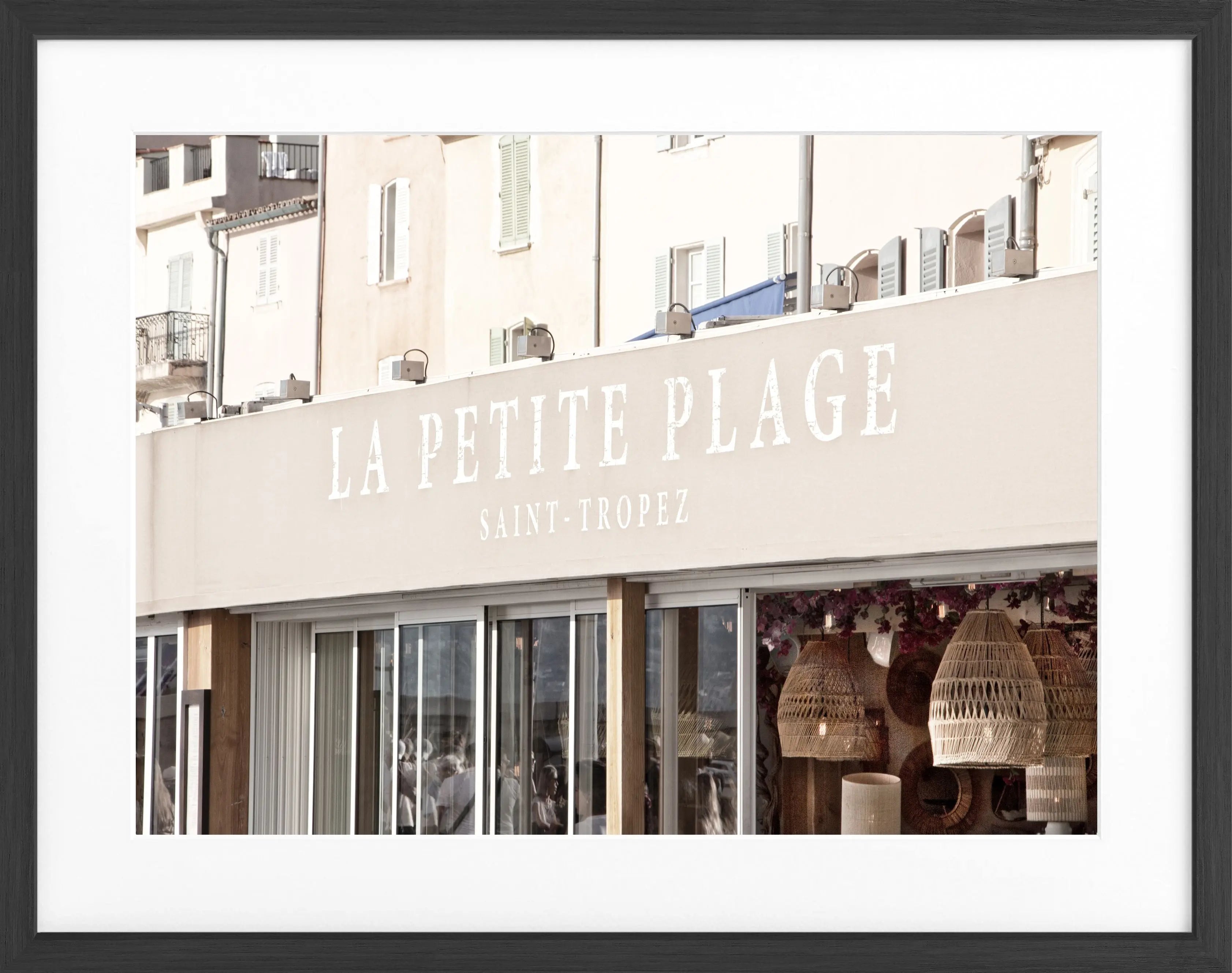 Poster mit Rahmen ’La Petite Plage’ Saint Tropez ST03