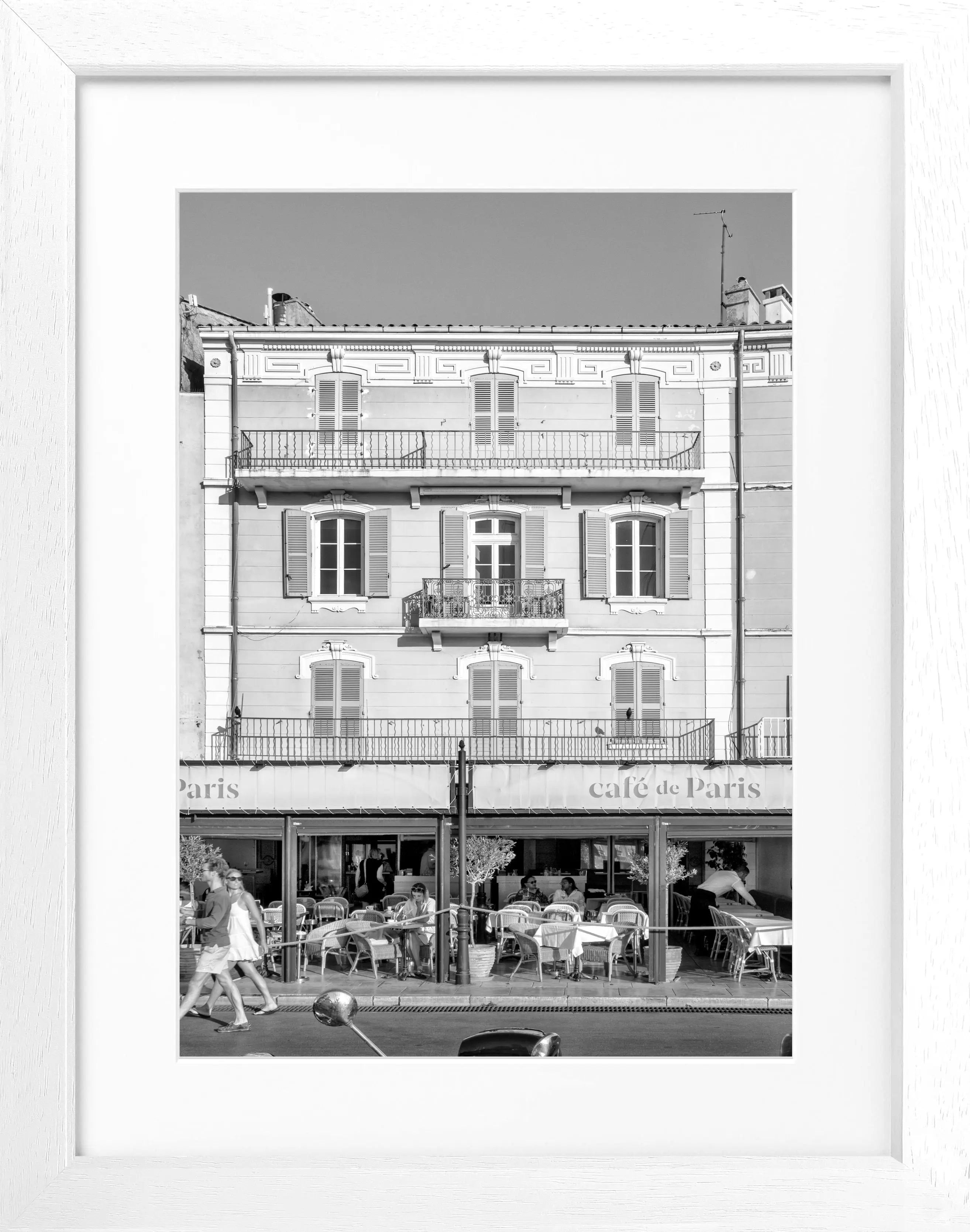 Poster mit Rahmen ’Cafe de Paris’ Saint Tropez ST13