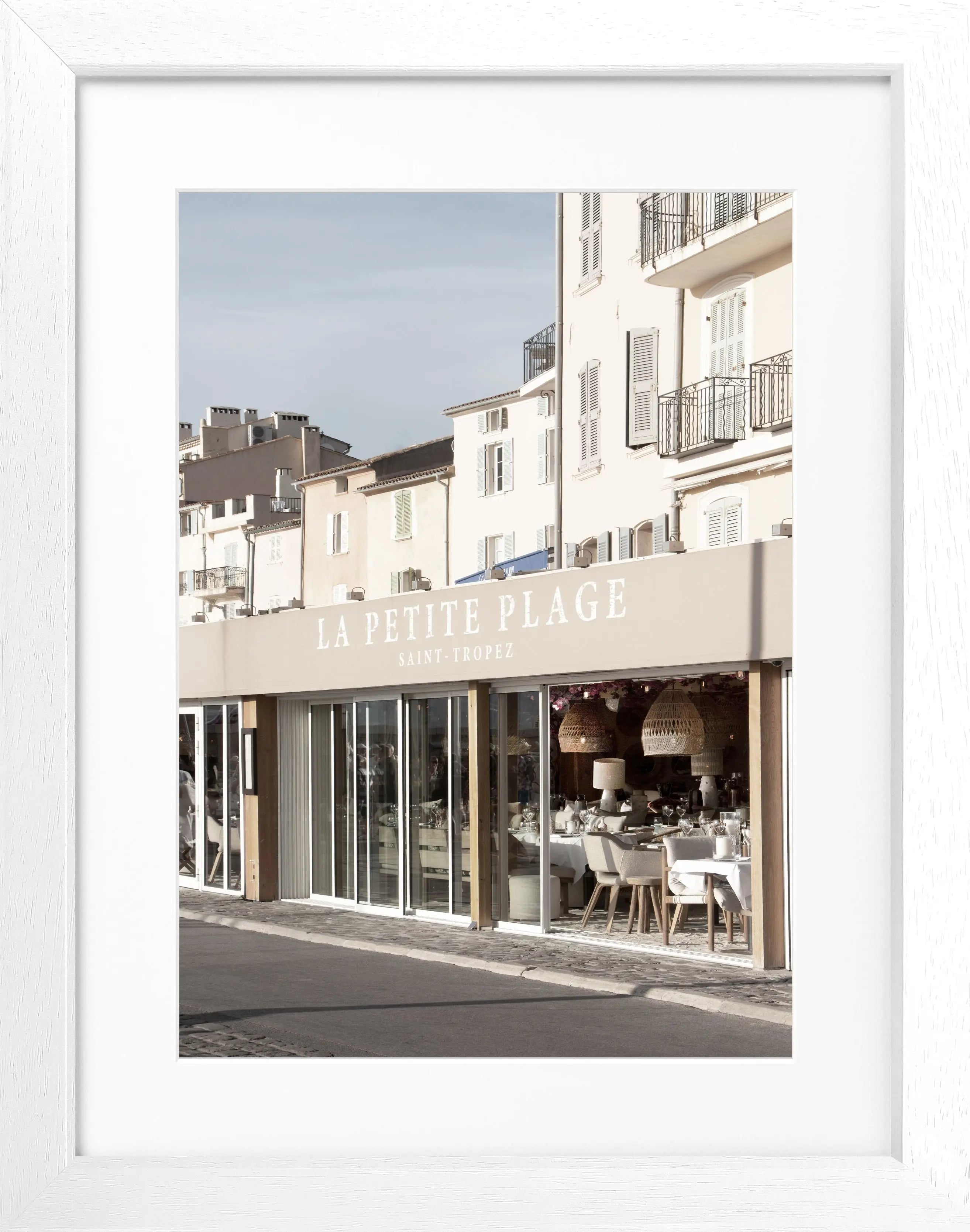 Poster mit Rahmen ’La Petite Plage’ Saint Tropez ST14