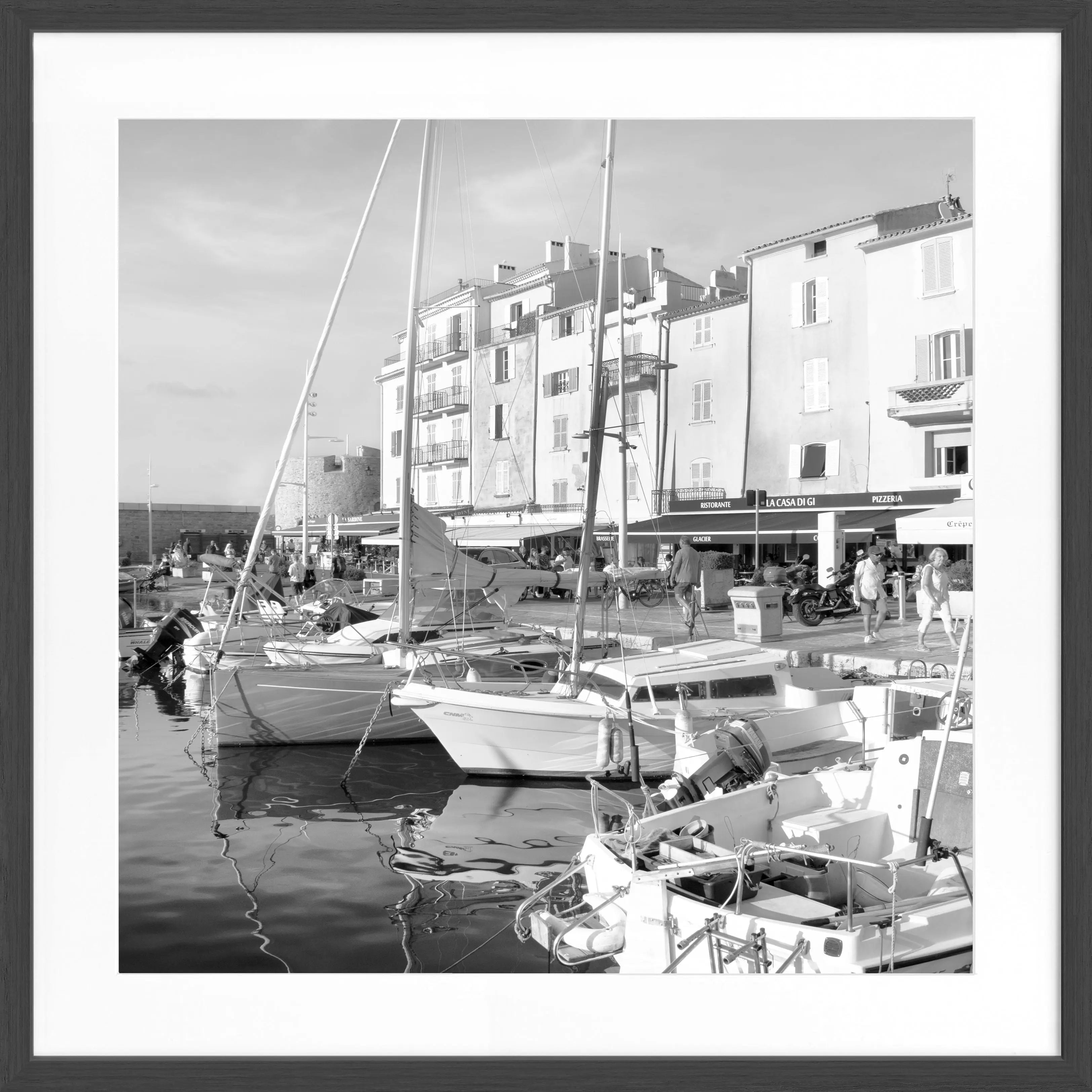 Poster mit Rahmen ’Hafen’ Saint Tropez ST15Q - Wandbilder