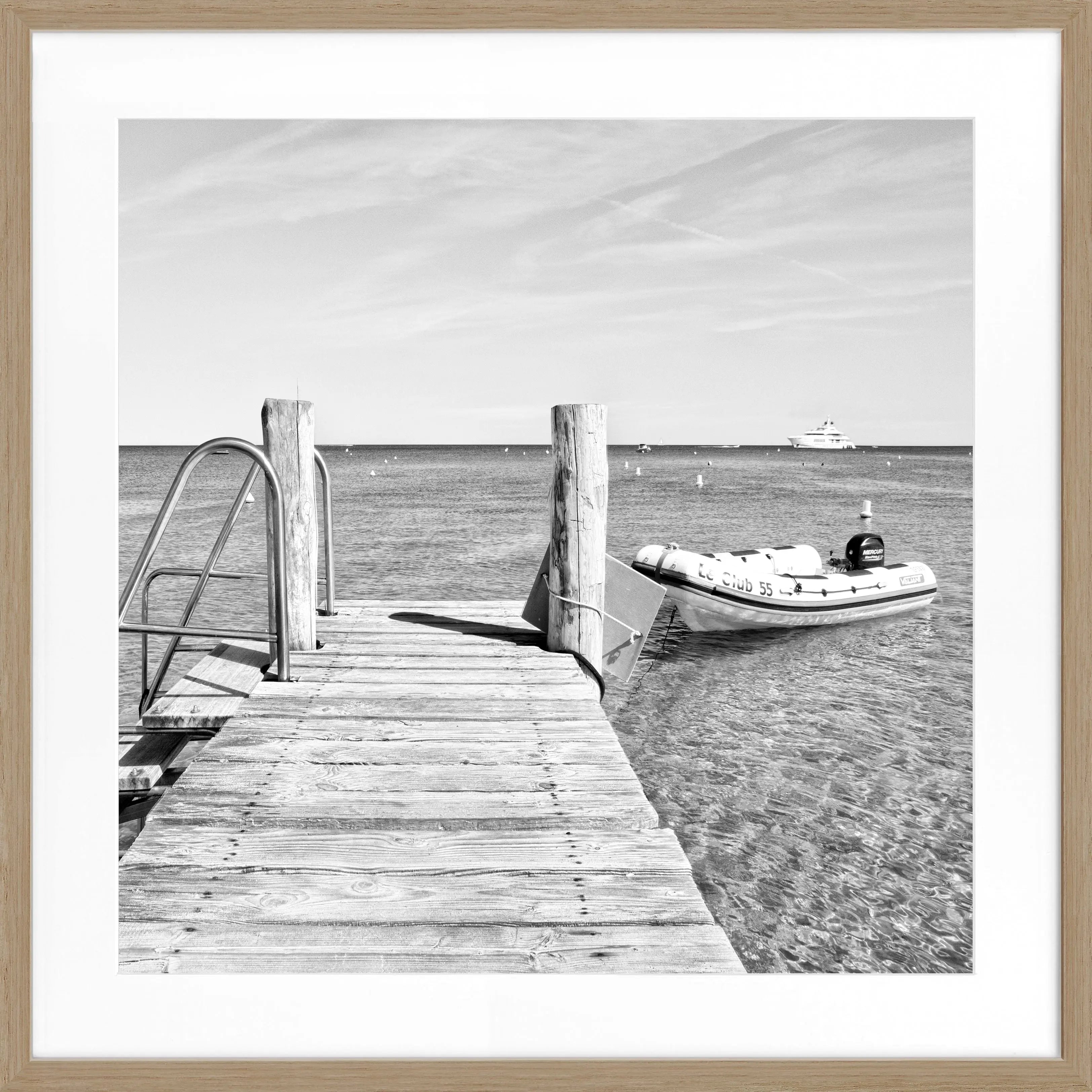 Poster mit Rahmen ’Steg Le Club 55’ Saint Tropez ST23Q