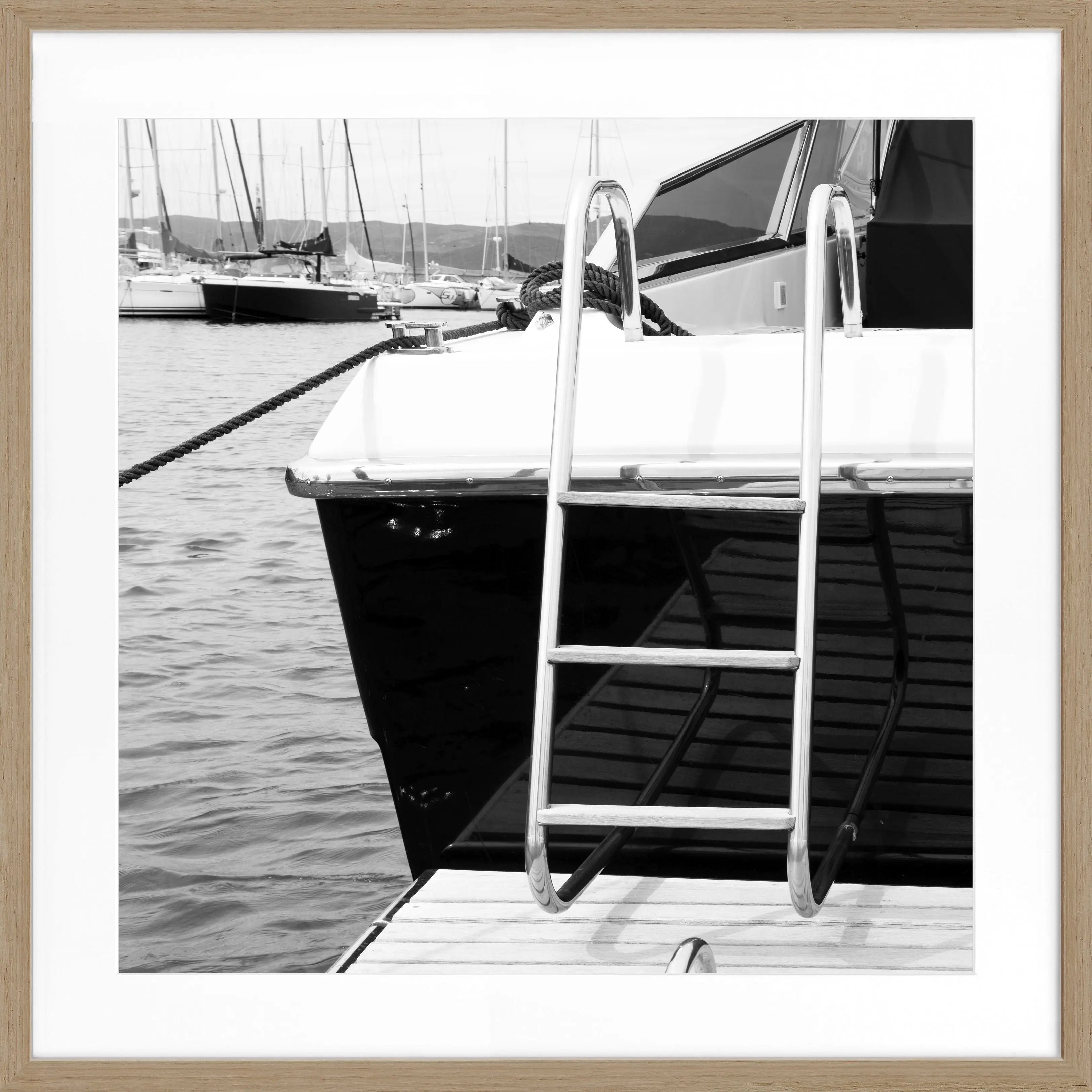 Poster mit Rahmen ’Yacht’ Saint Tropez ST30Q - Wandbilder