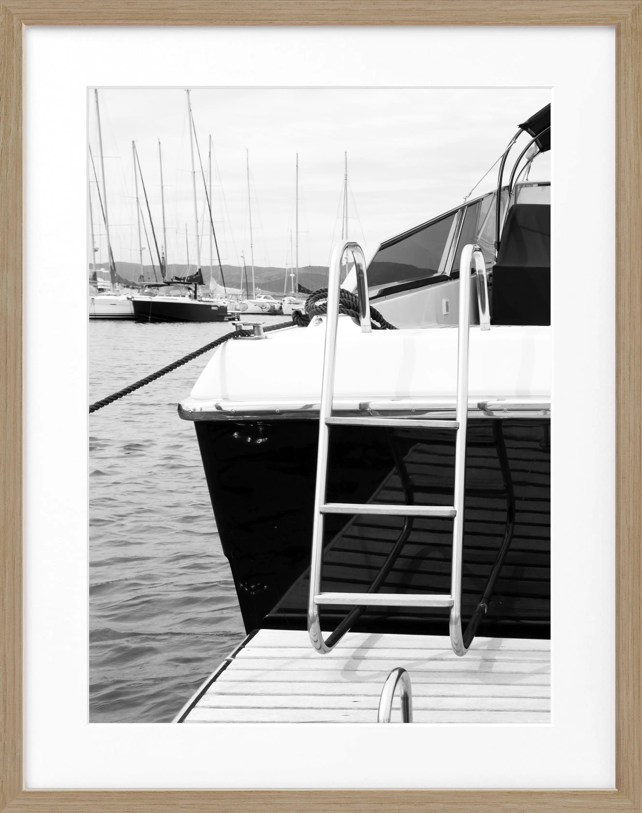 Poster mit Rahmen ’Yacht’ Saint Tropez ST30 - Wandbilder