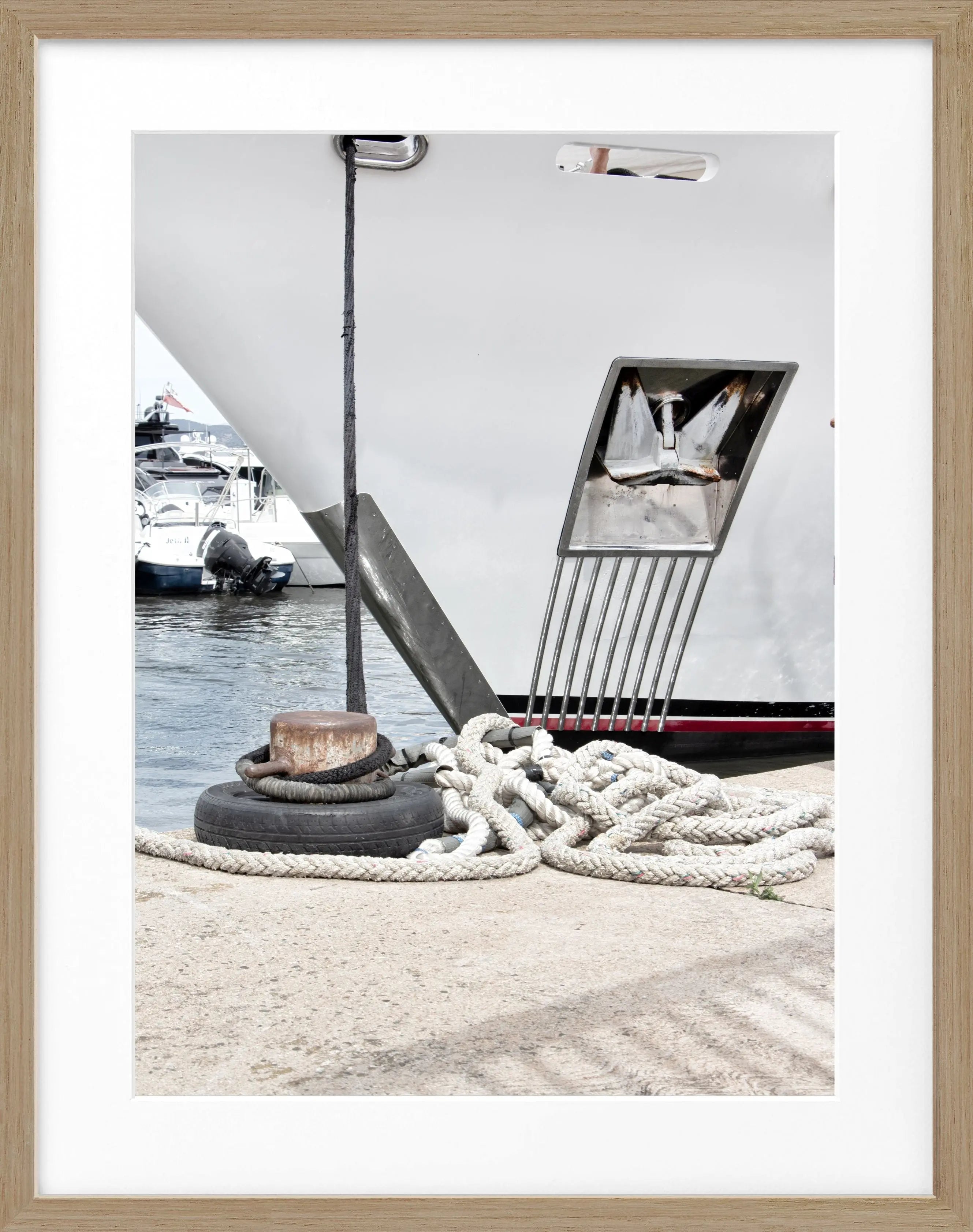Poster mit Rahmen ’Yacht’ Saint Tropez ST34 - Wandbilder