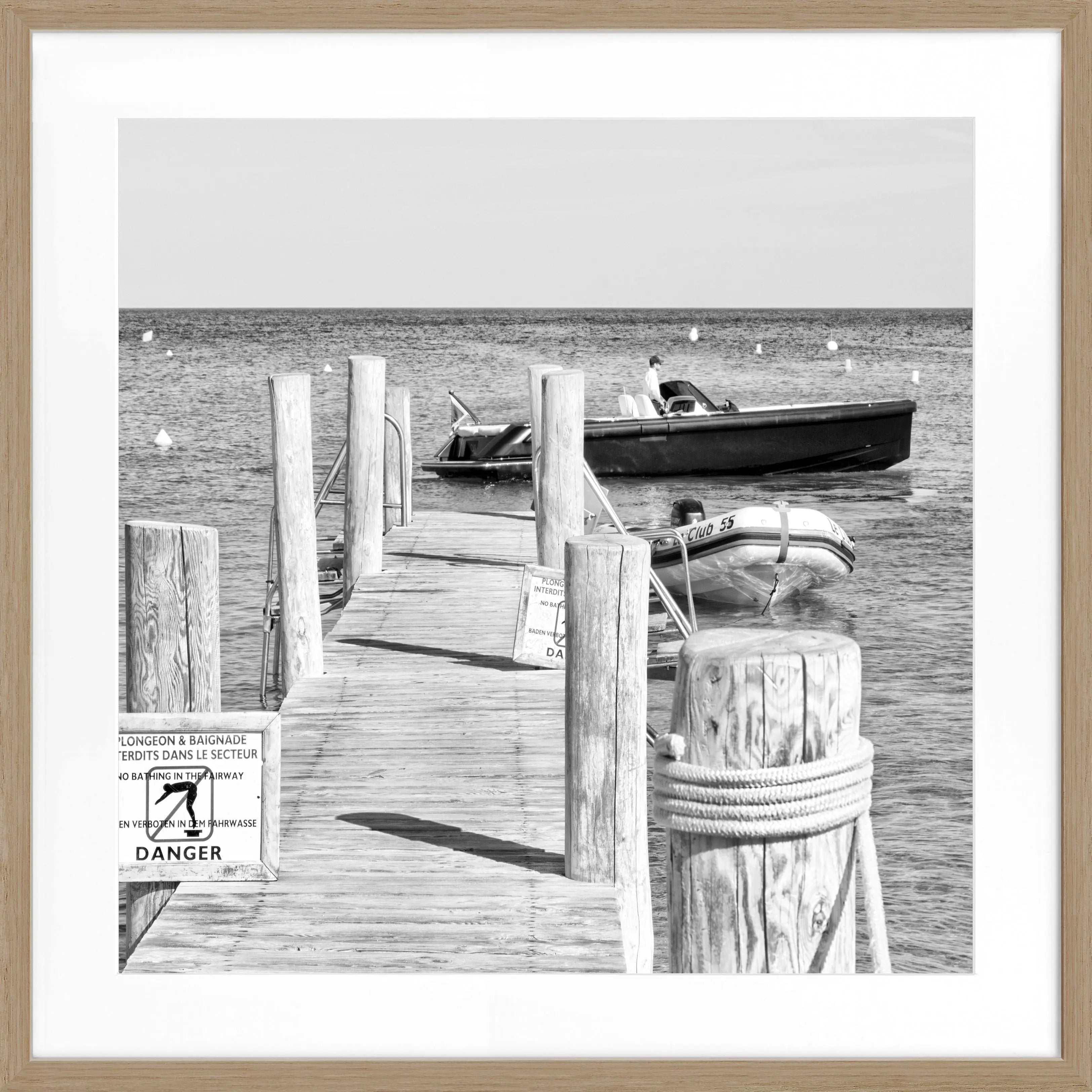 Poster mit Rahmen ’Steg Le Club 55’ Saint Tropez ST39Q