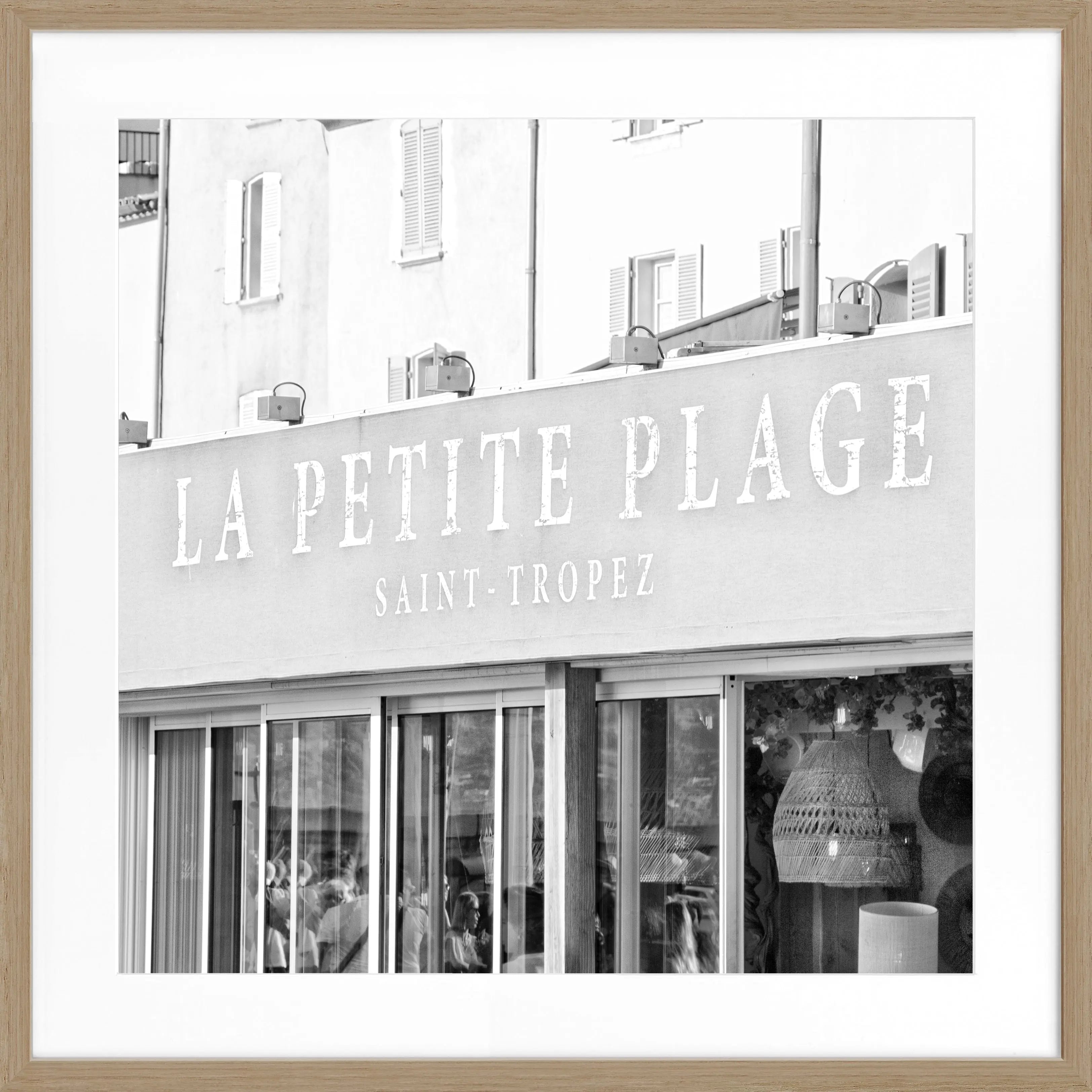 Poster mit Rahmen ’La Petite Plage’ Saint Tropez ST03Q