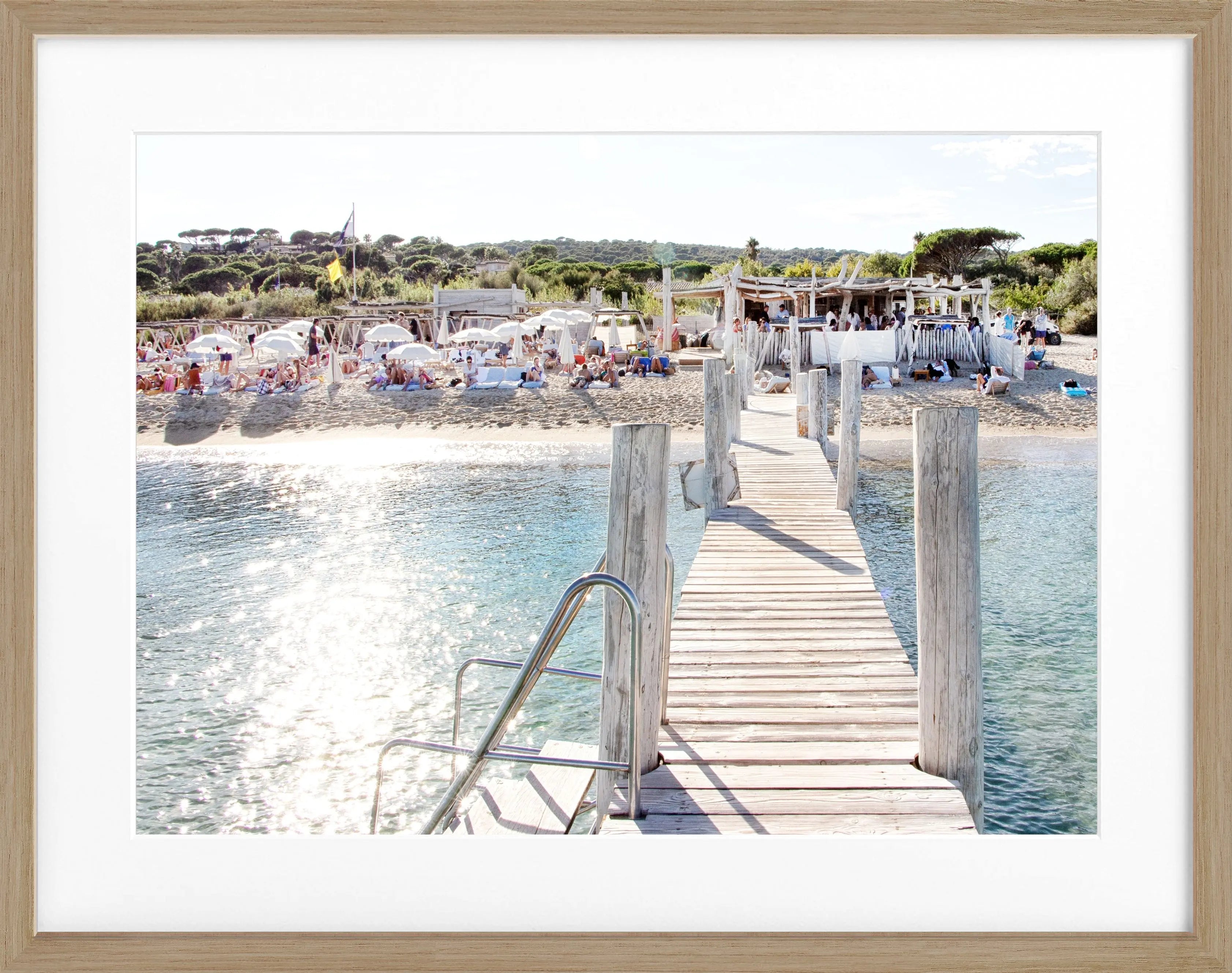 Poster mit Rahmen ’Beach Le Club 55’ Saint Tropez ST44