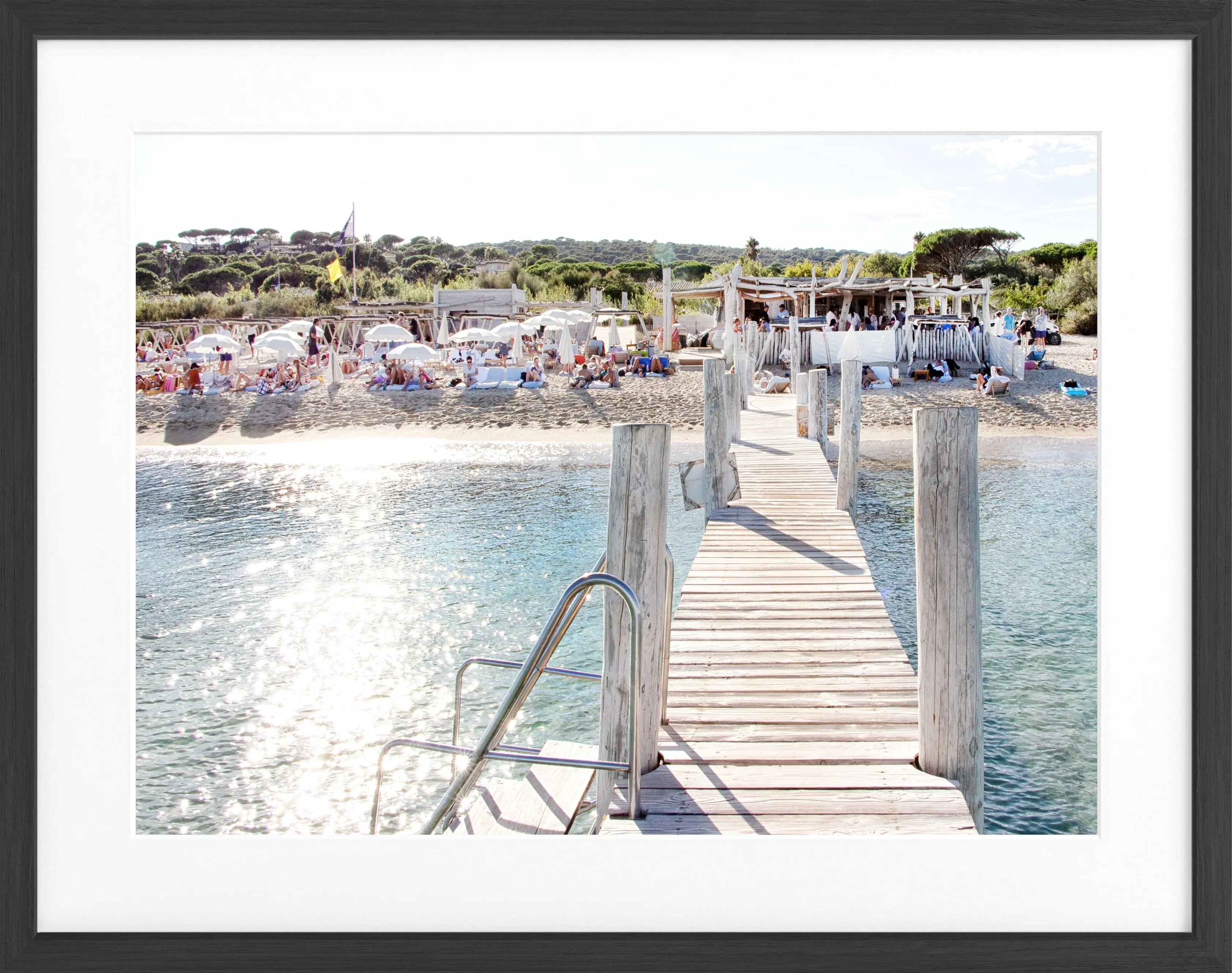 Poster mit Rahmen ’Beach Le Club 55’ Saint Tropez ST44