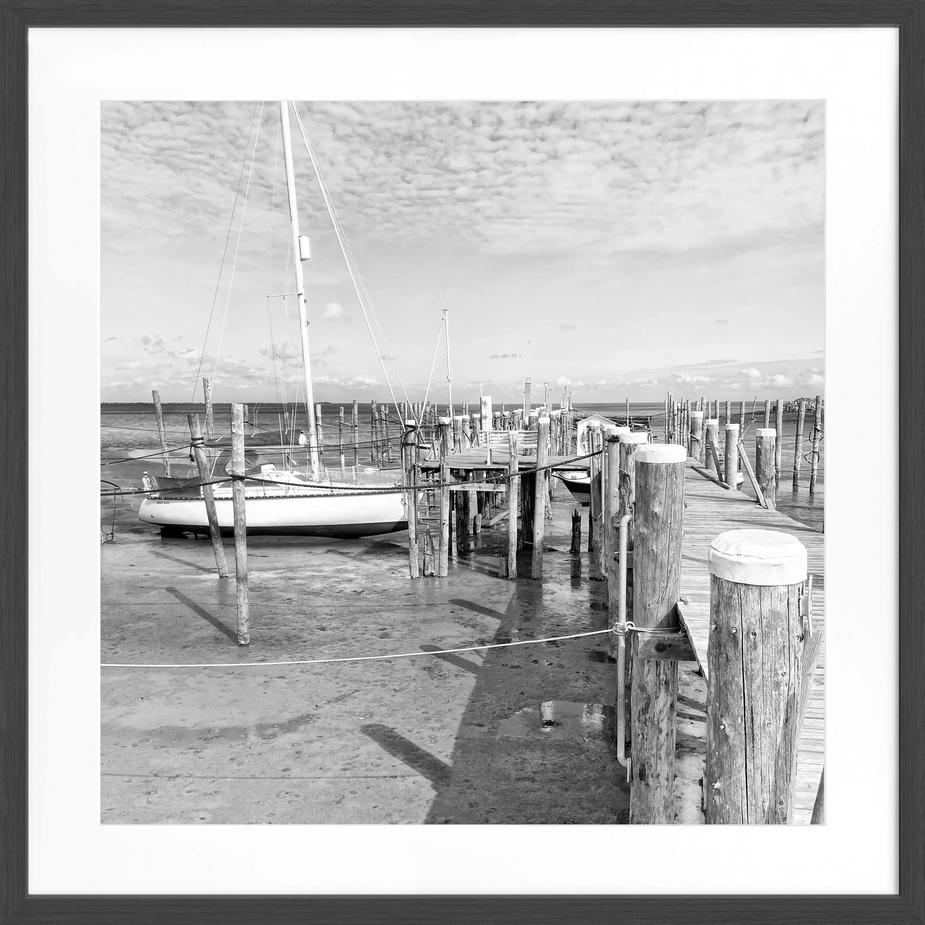 Poster mit Rahmen Sylt Rantum Hafen ’Steg’ SY53BQ