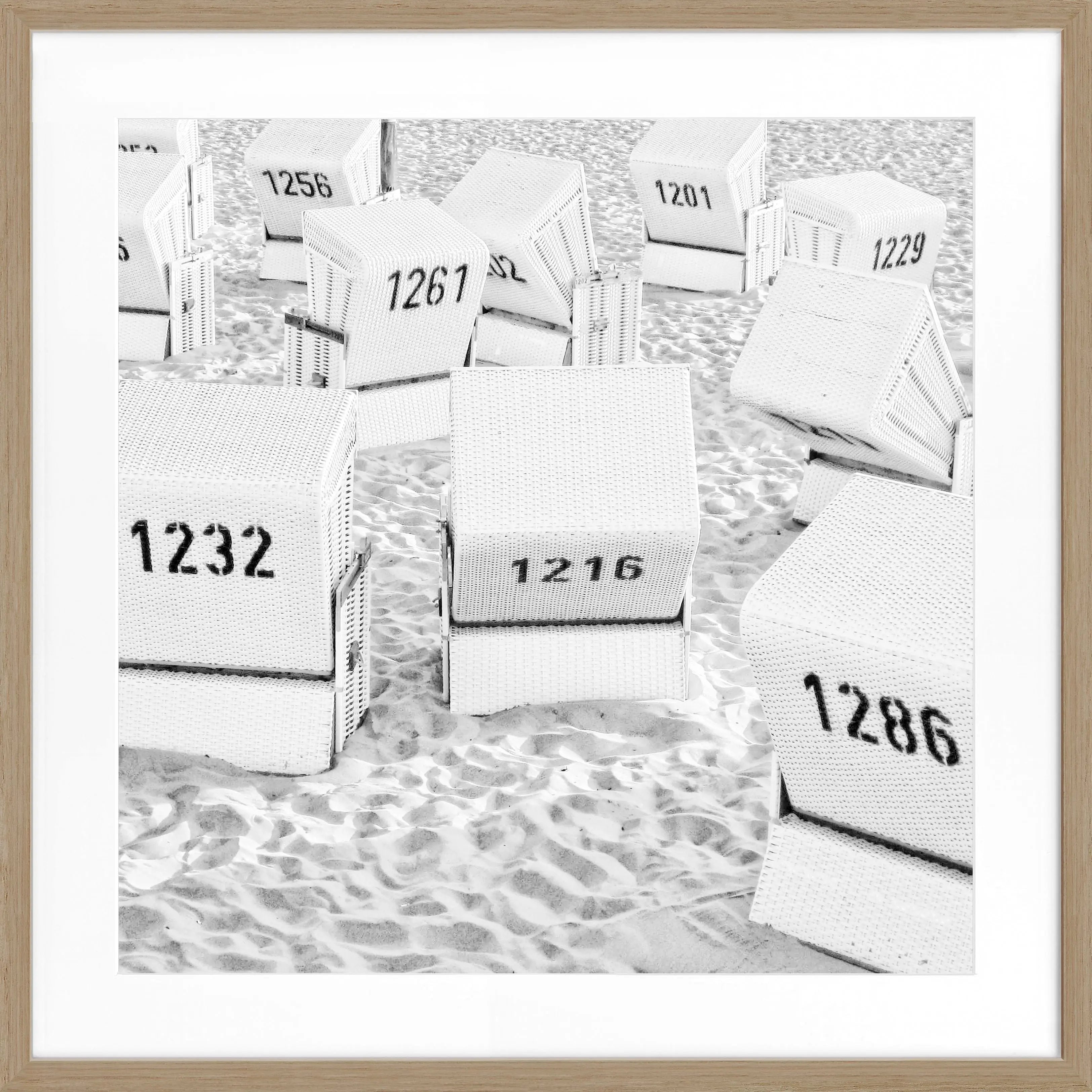 Poster mit Rahmen ’Strandkörbe Kampen’ Sylt SY66Q