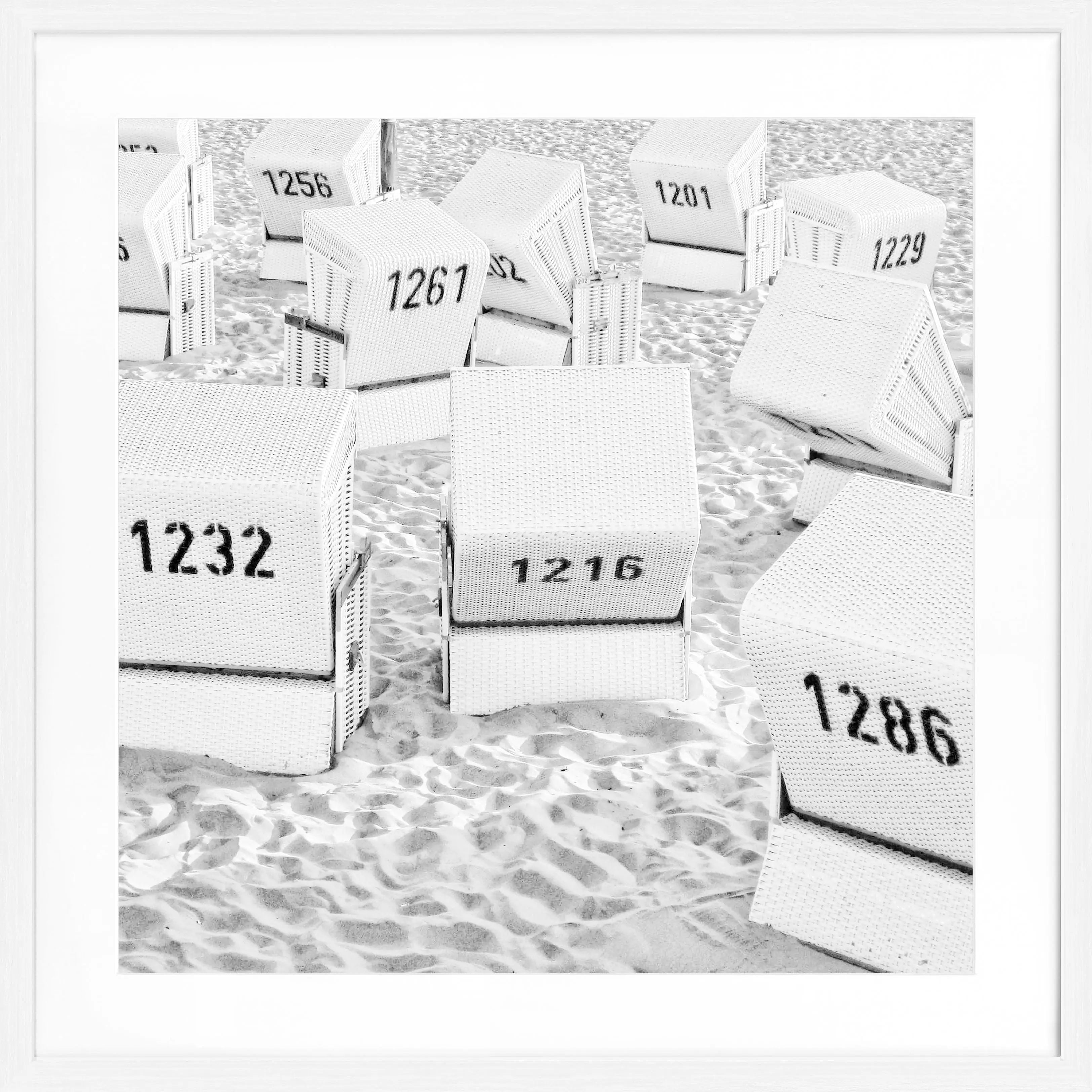 Poster mit Rahmen ’Strandkörbe Kampen’ Sylt SY66Q