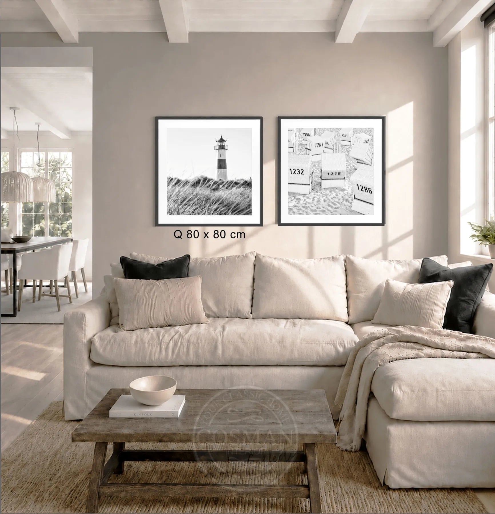 Poster with frame 'Lighthouse List' Sylt SY71Q