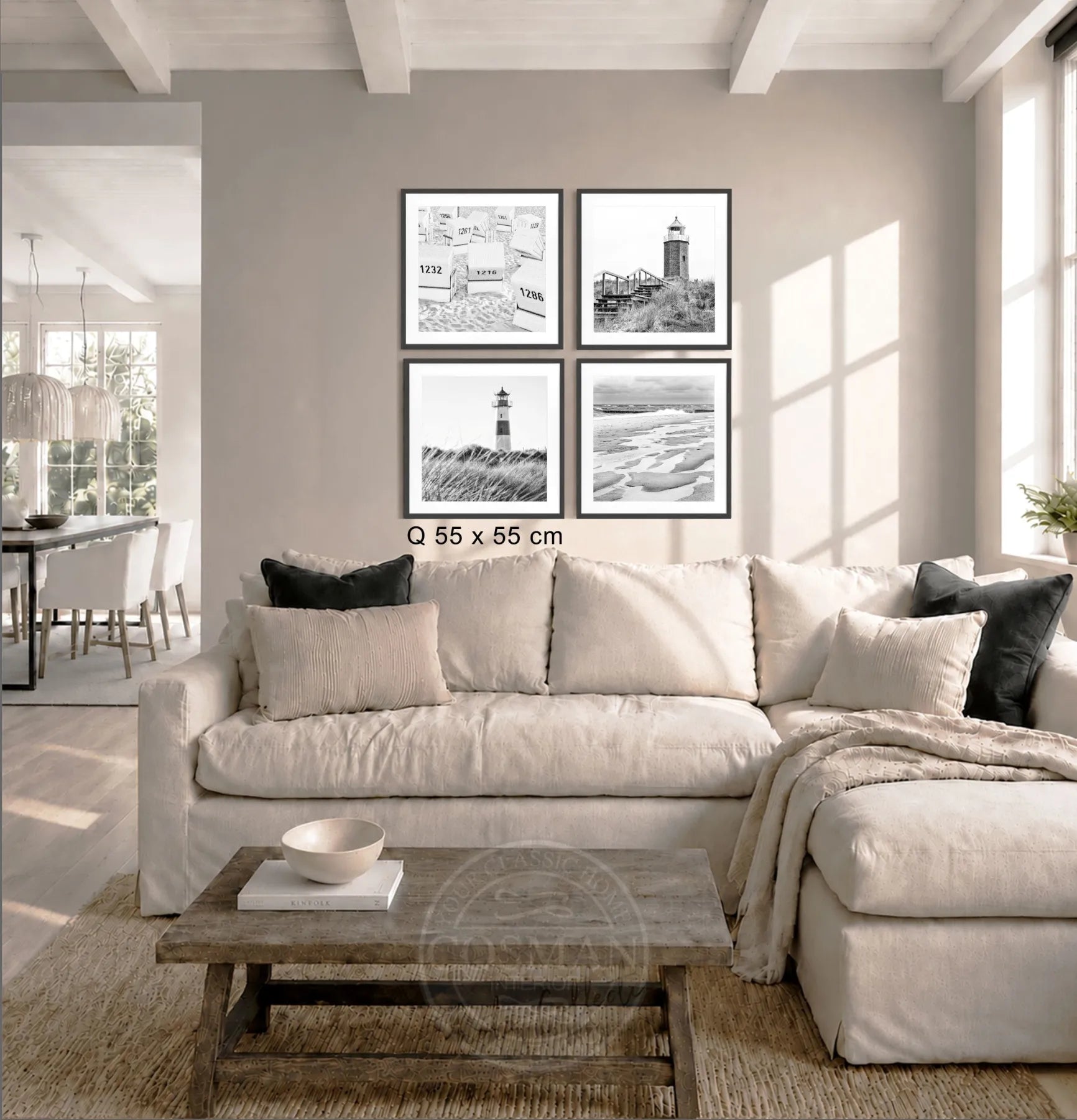 Poster with frame 'Lighthouse List' Sylt SY71Q