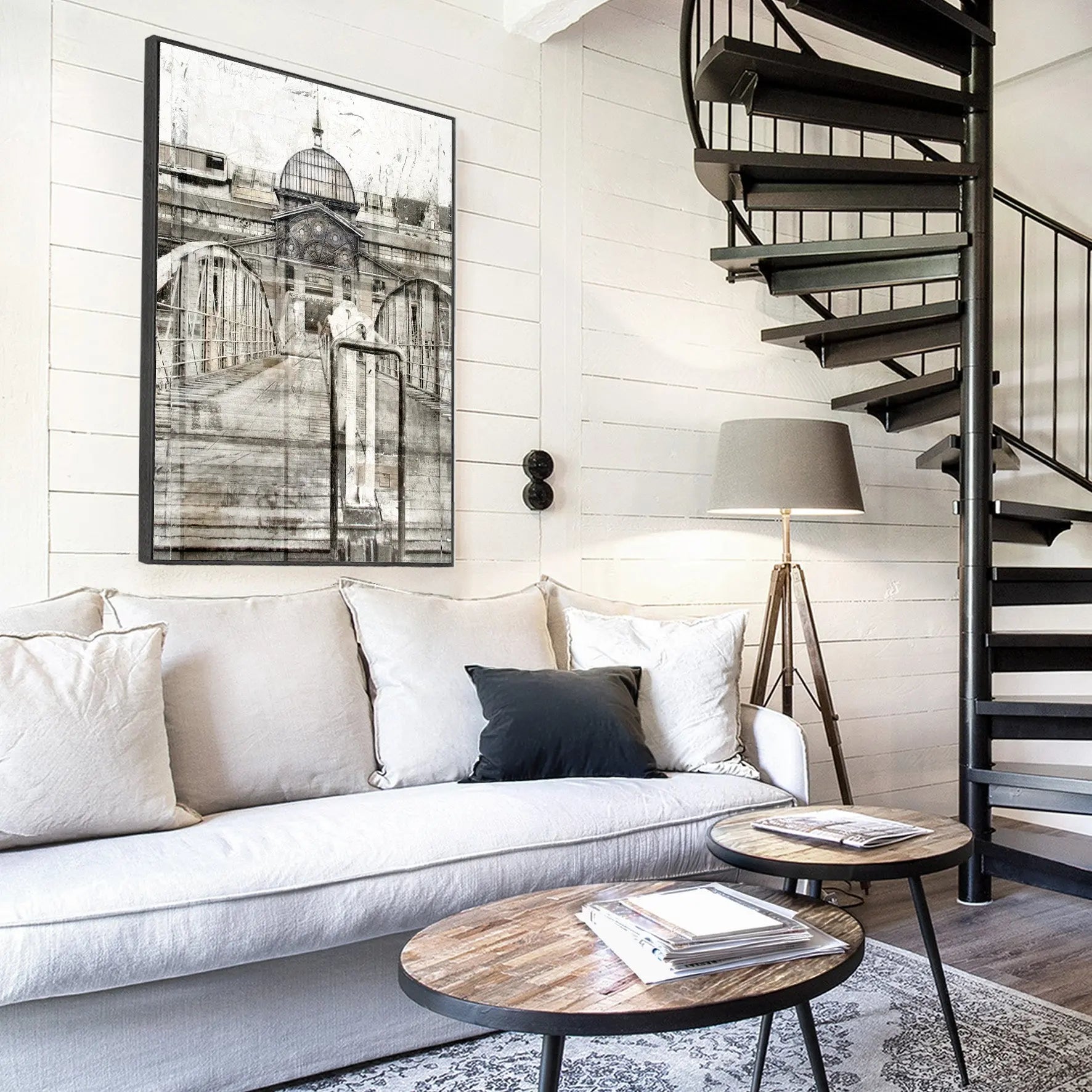 Wandbild GM04A Hamburg Fischmarkt - Druck auf Leinwand