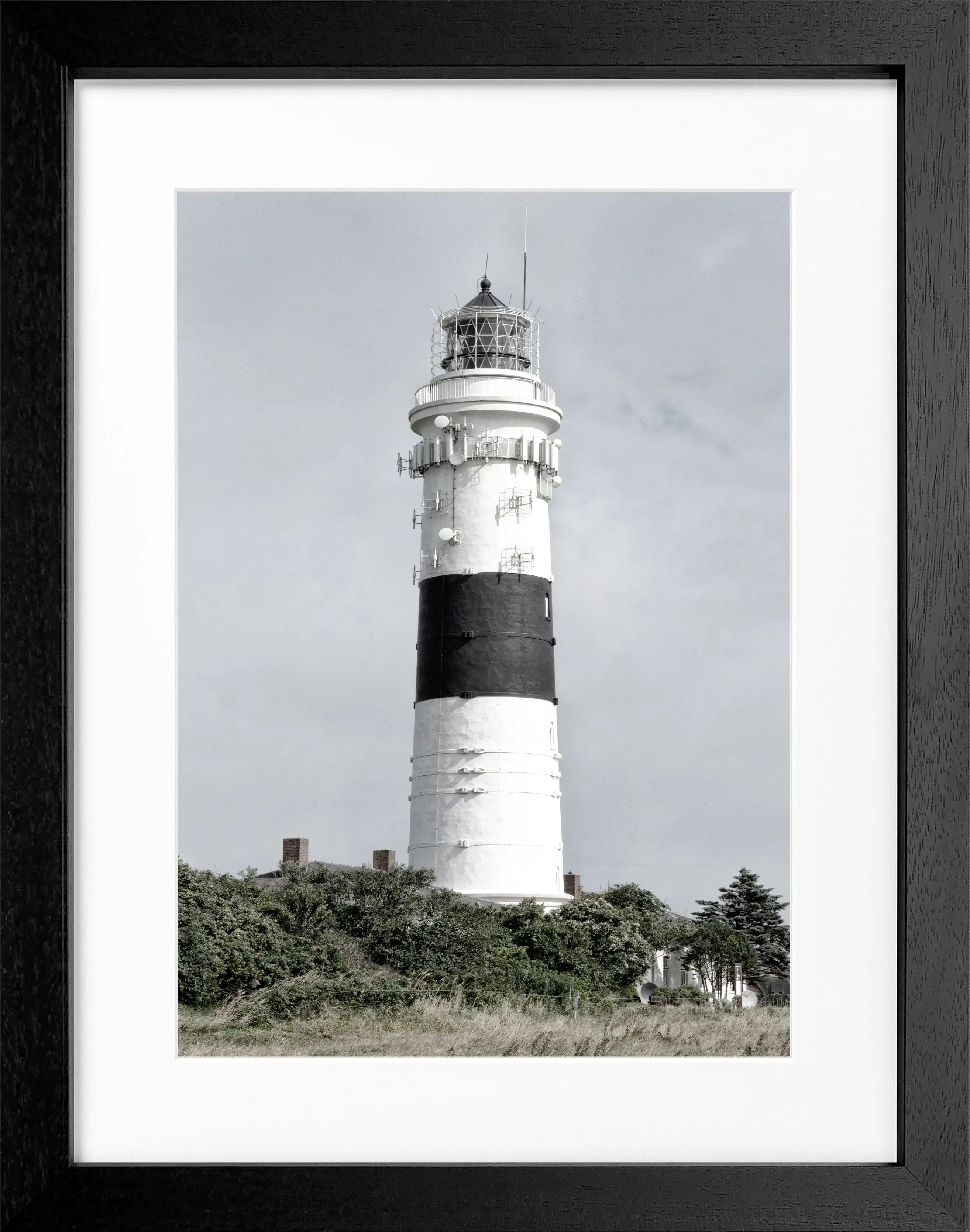 Poster mit Rahmen Sylt Kampener Leuchtturm ’Langer