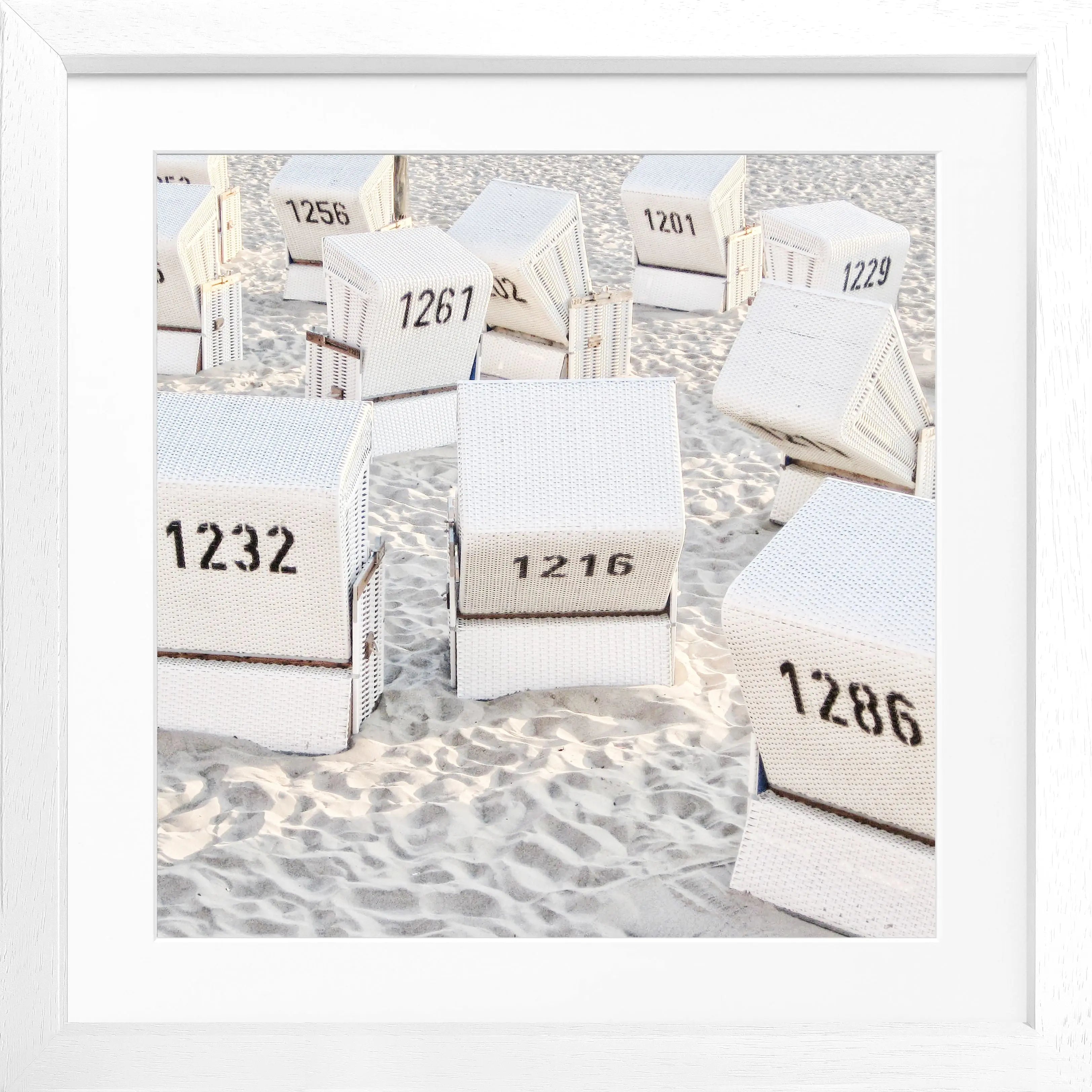 Poster mit Rahmen ’Strandkörbe Kampen’ Sylt SY66Q