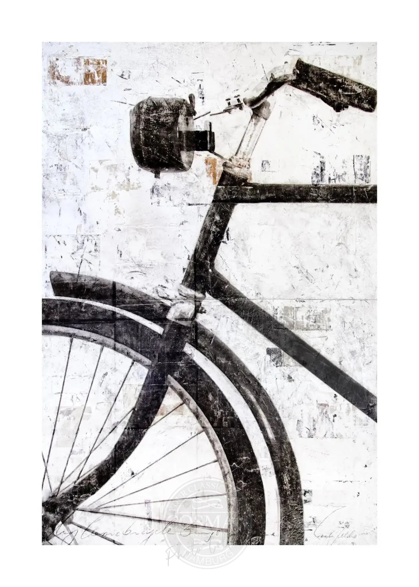 Hochwertiges Fahrrad-Poster von Cosman-Photocollection im A4-Format mit weißem Rand, ideal für Fahrradliebhaber.