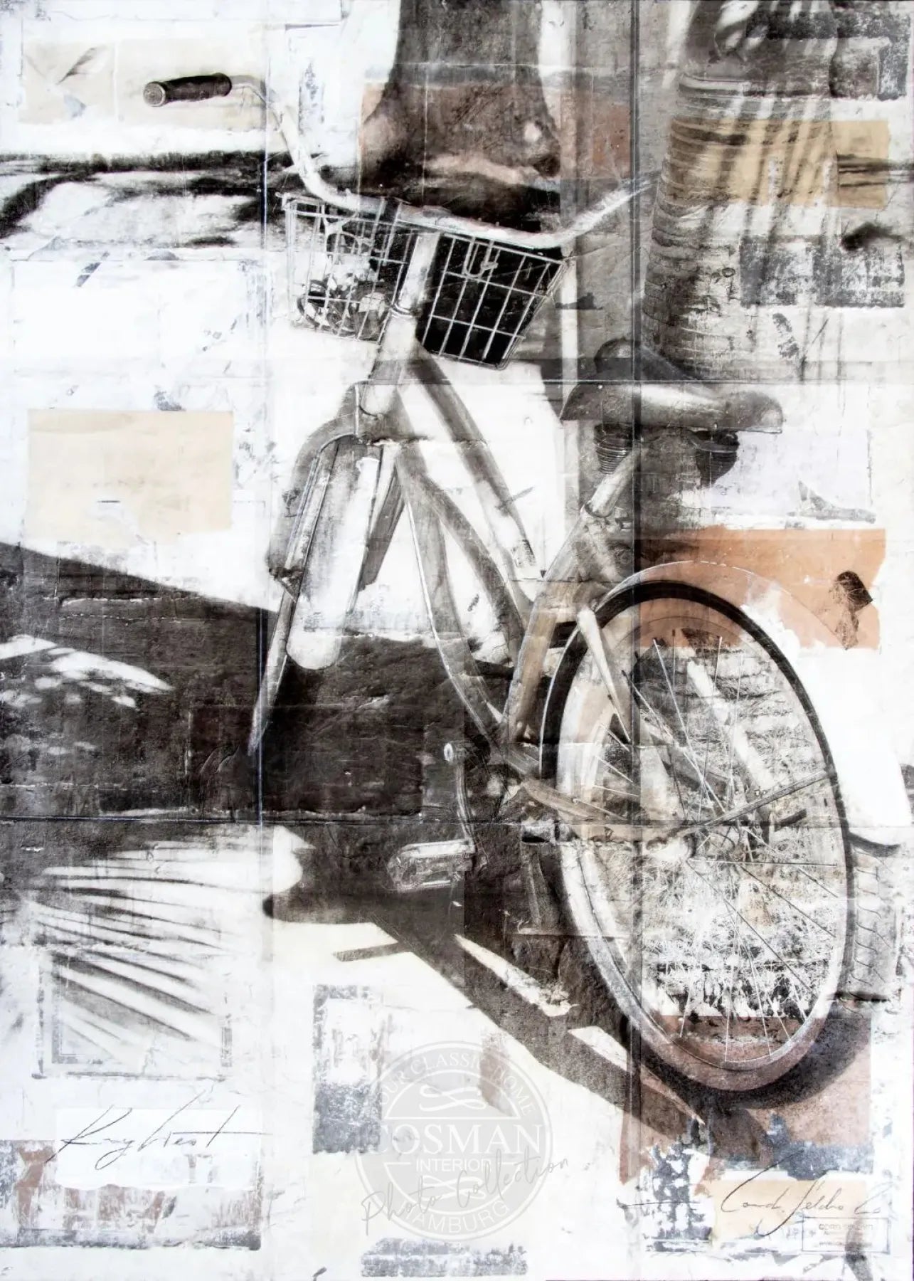 Poster von Cosman-Photocollection mit Florida Bike Key West Motiv, weißer Rand, A4-Größe, detailreiche Landschaftsaufnahme