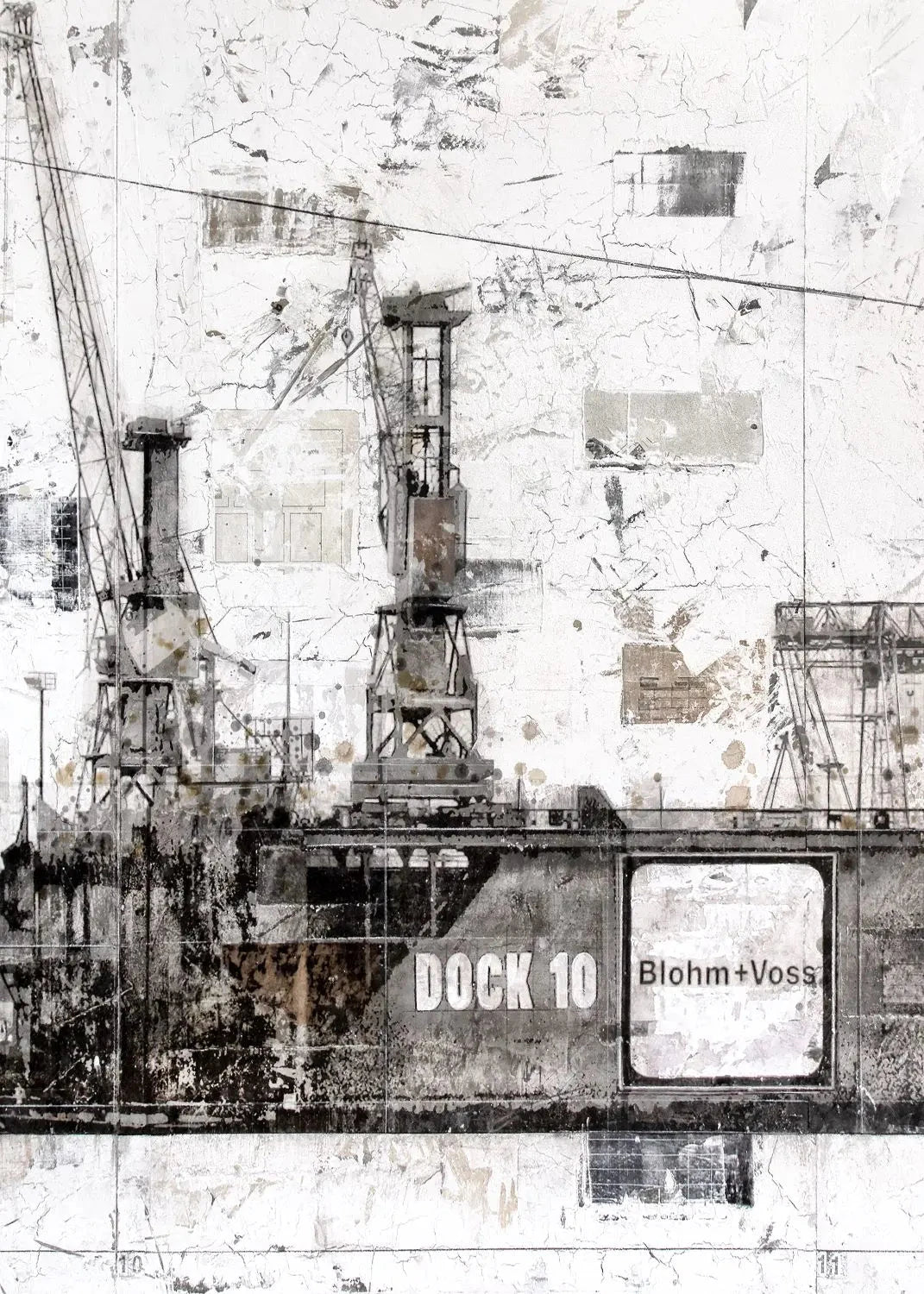 HAMBURG Dock 10 Poster von Cosman-Photocollection, 21x29,7 cm, mit weißem Rand, hochwertiger Druck für Wanddekoration