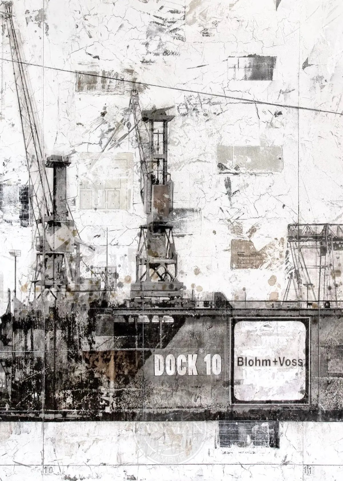 HAMBURG Dock 10 Poster von Cosman-Photocollection, 21x29,7 cm, mit weißem Rand, hochwertiger Druck für Wanddekoration