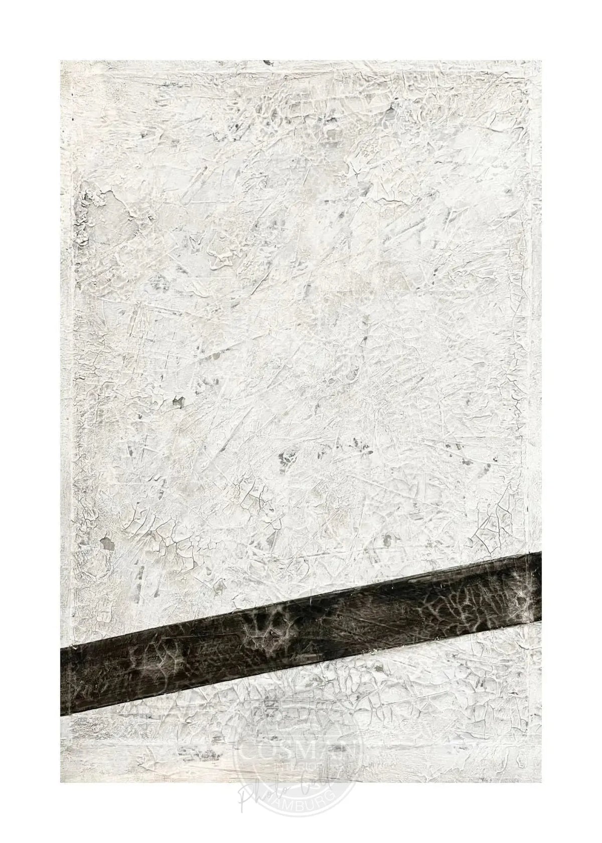 Schwarz-weißer Poster Druck Kunst ’Black Line’ GM83 von Cosman-Photocollection, mit weißem Rand, A4-Größe 21x29,7 cm