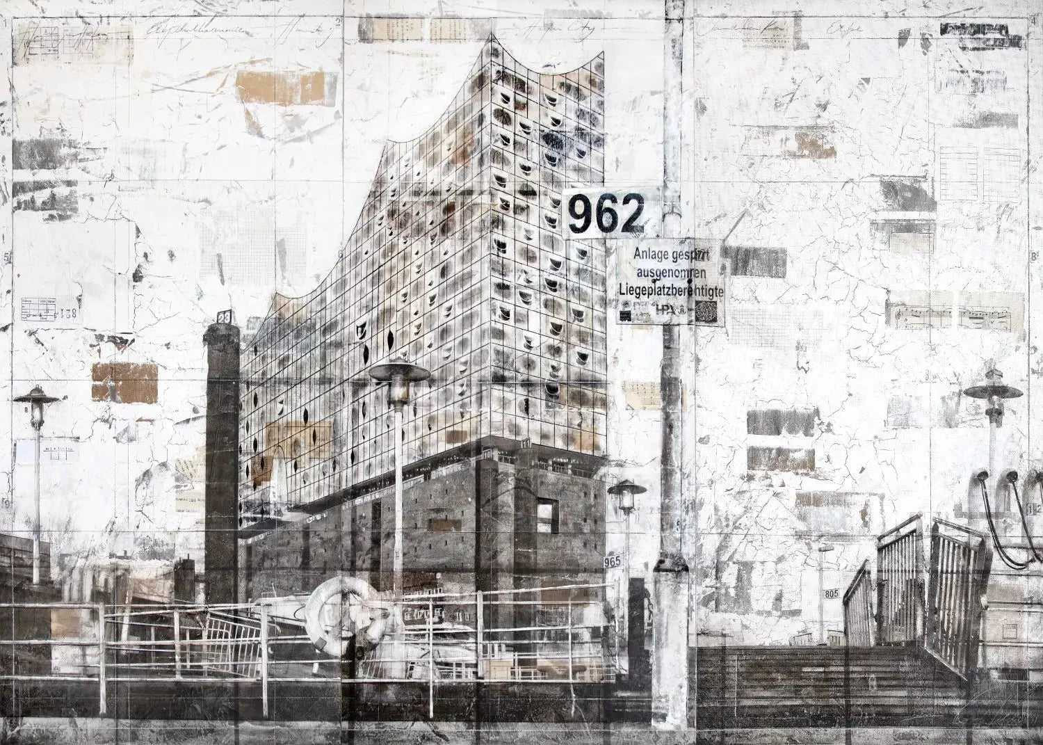 Elbphilharmonie Hamburg Poster von Cosman-Photocollection, 29,7x21cm, weißer Rand, detailreiche Druckaufnahme