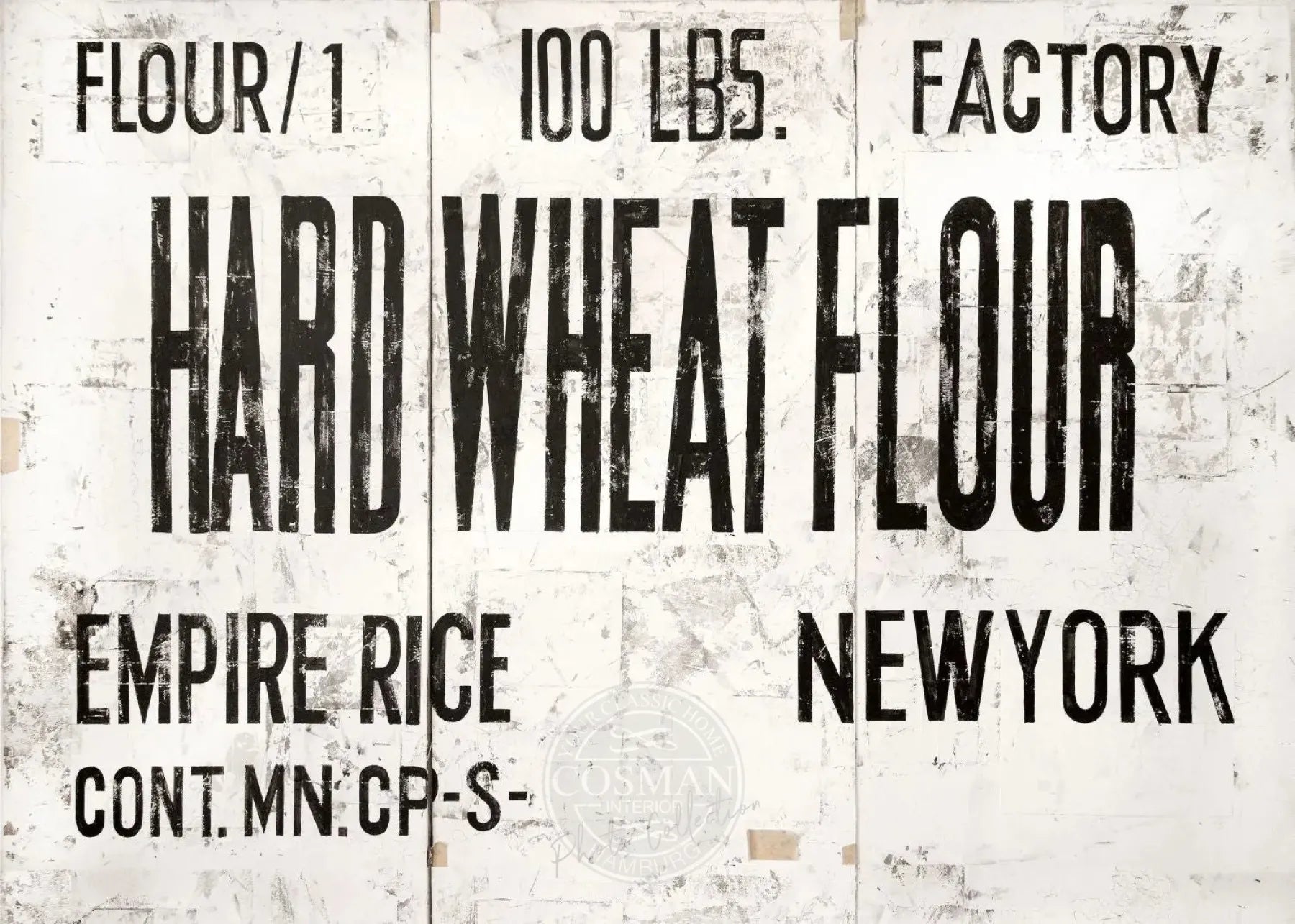 Hochwertiges Poster „New York Wheat“ von Cosman-Photocollection, mit weißem Rand, 29,7x21 cm, Stadtbild und Weizenmuster.