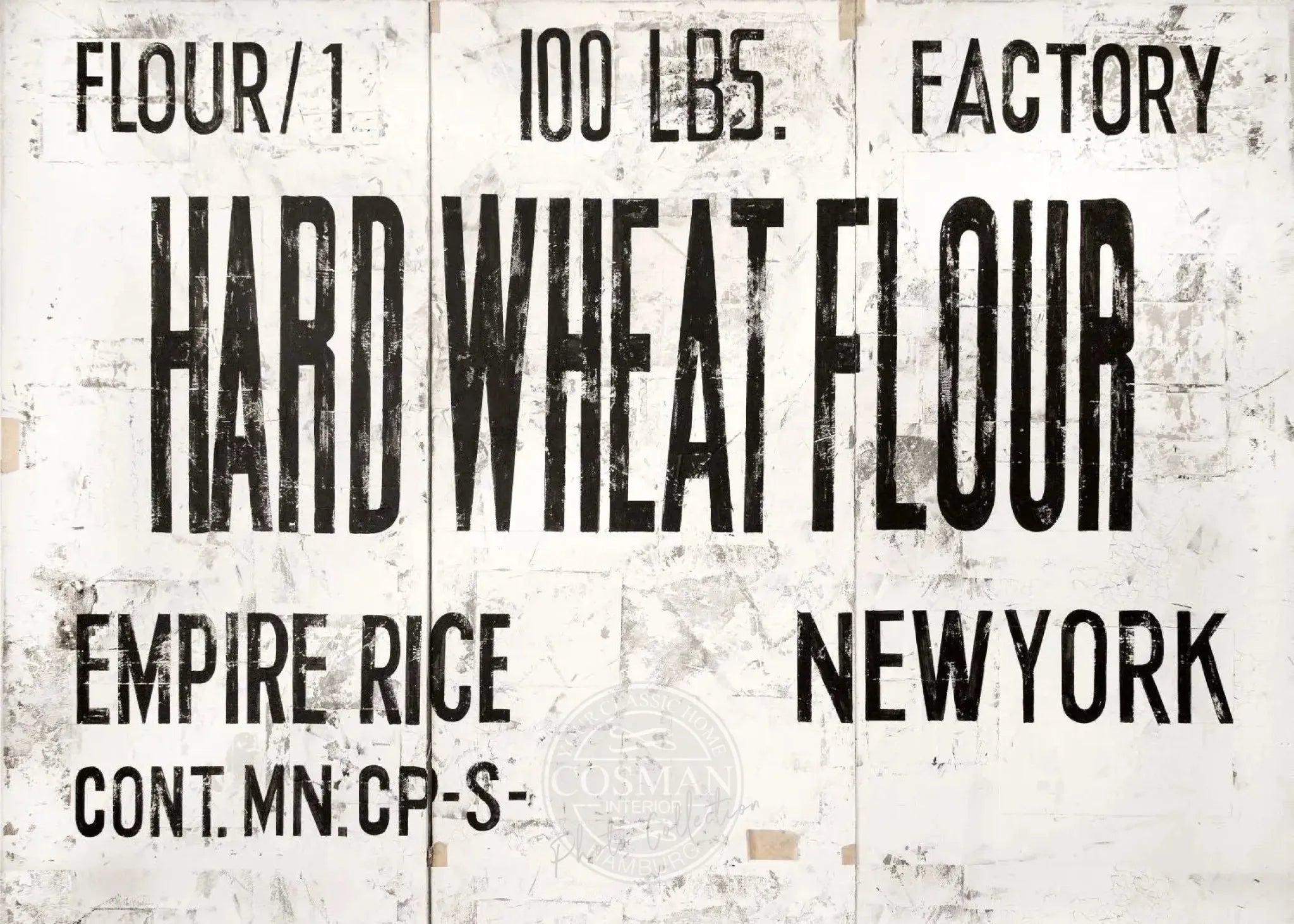 Hochwertiges Poster „New York Wheat“ von Cosman-Photocollection, mit weißem Rand, 29,7x21 cm, Stadtbild und Weizenmuster.