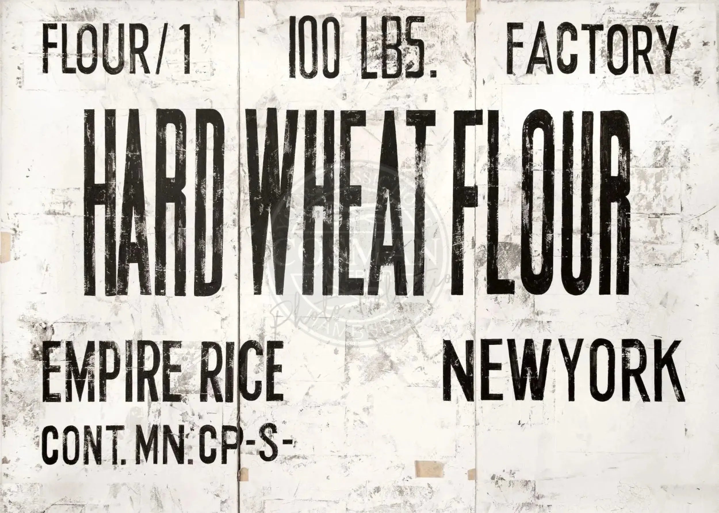 Hochwertiges Poster „New York Wheat“ von Cosman-Photocollection, mit weißem Rand, 29,7x21 cm, Stadtbild und Weizenmuster.