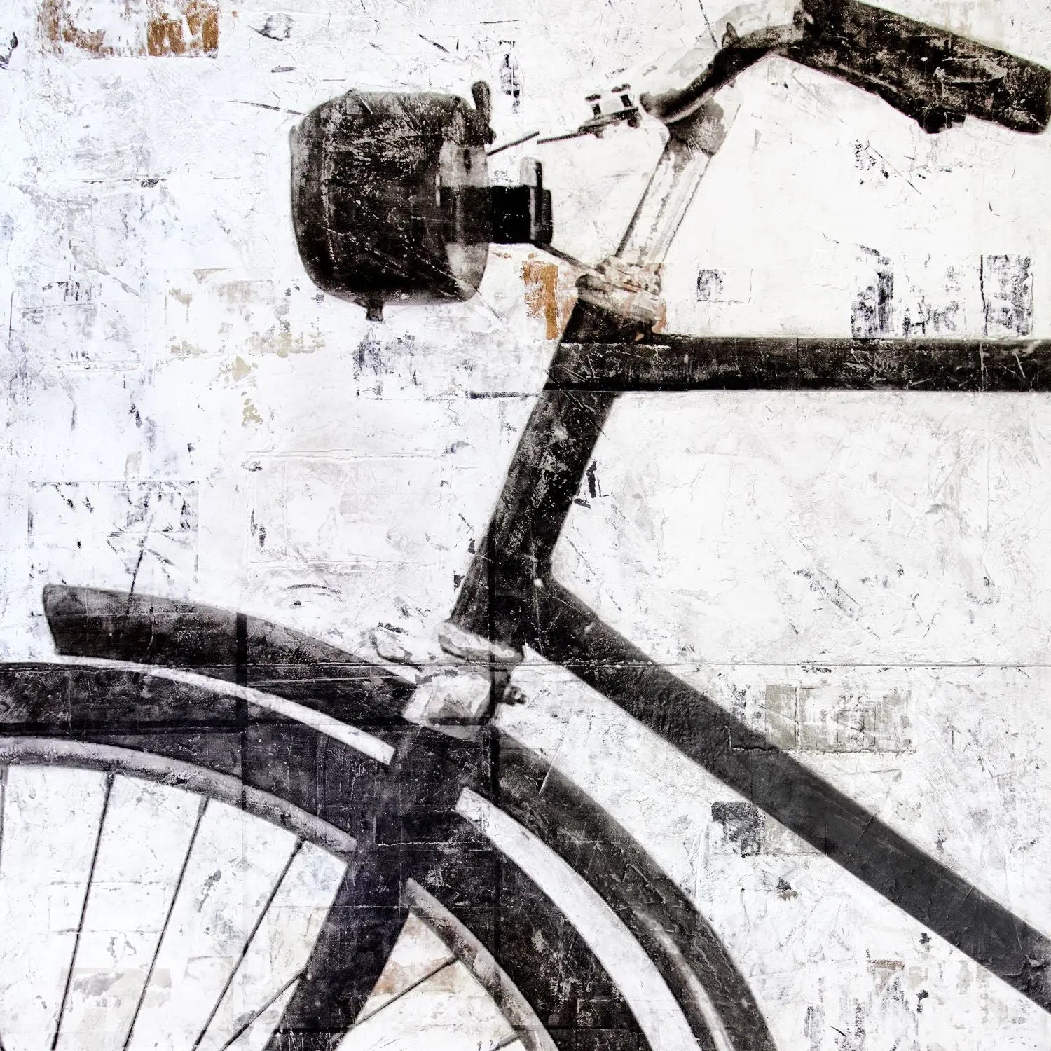 Kunstposter mit Fahrradmotiv von Cosman-Photocollection, 40x40 cm, weißer Rand, hochwertiger Druck, Wanddekoration