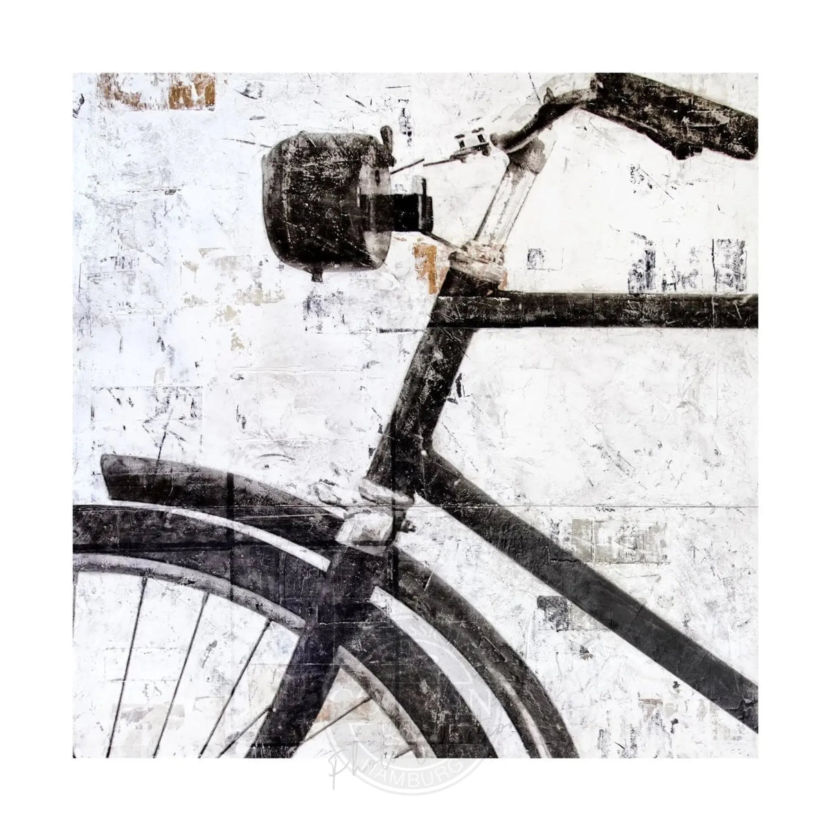 Hochwertiges Fahrrad-Poster von Cosman-Photocollection, 40x40cm, mit weißem Rand, Wanddekoration im Fotostil.